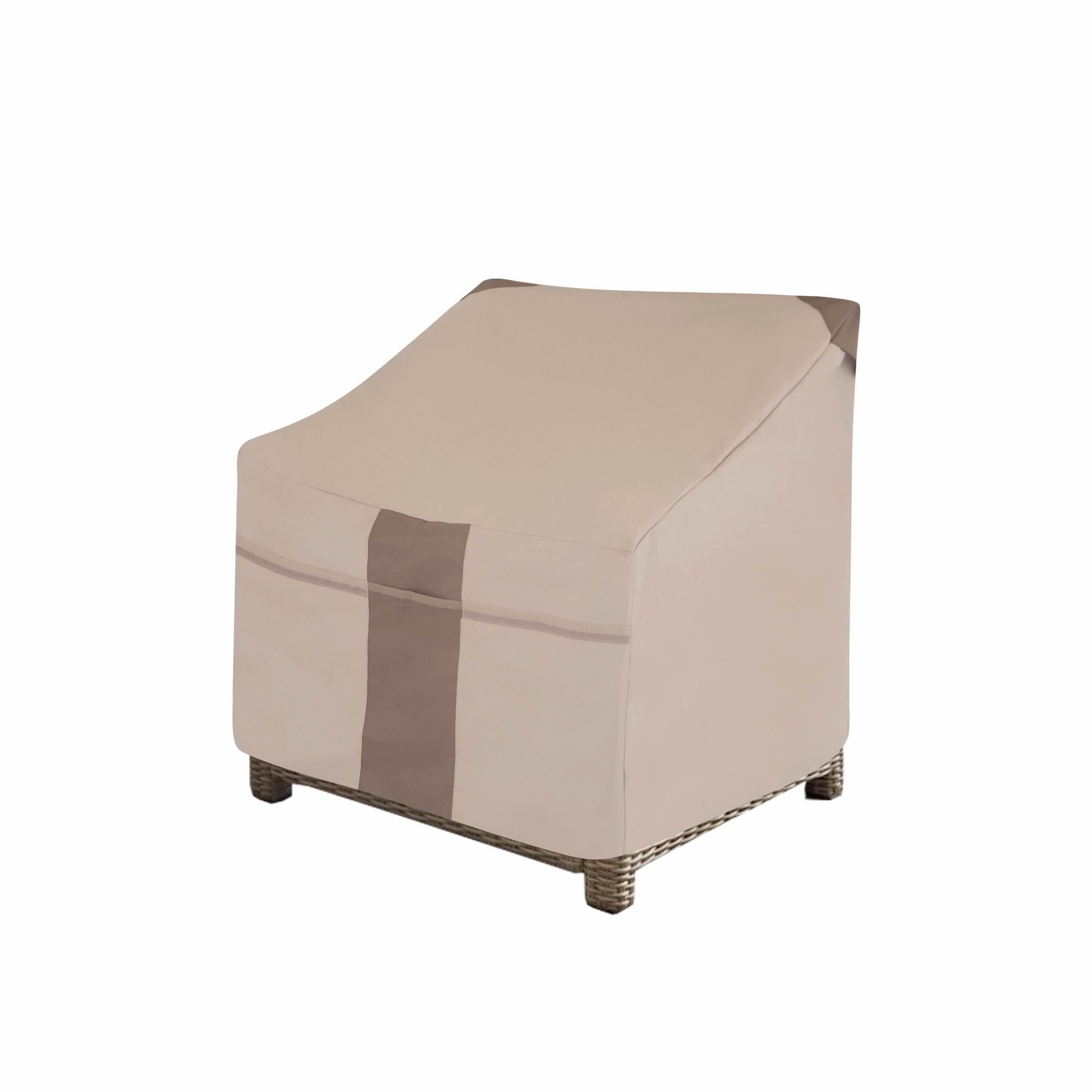 Beige Polyester Outdoor Deep Seat Patio Chair Cover