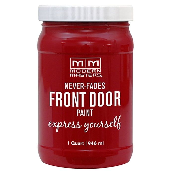 Sophisticated Satin Red Acrylic Front Door Paint 1 qt