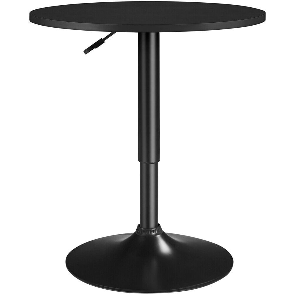 Adjustable Black Round MDF and Metal Counter Height Table