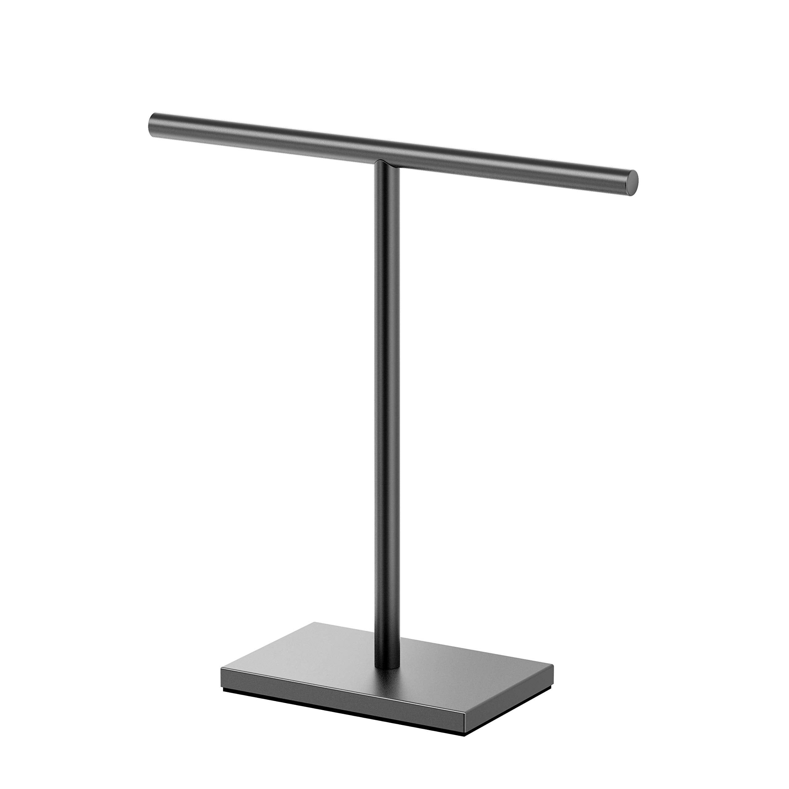 Matte Black Stainless Steel Freestanding Countertop Towel Holder