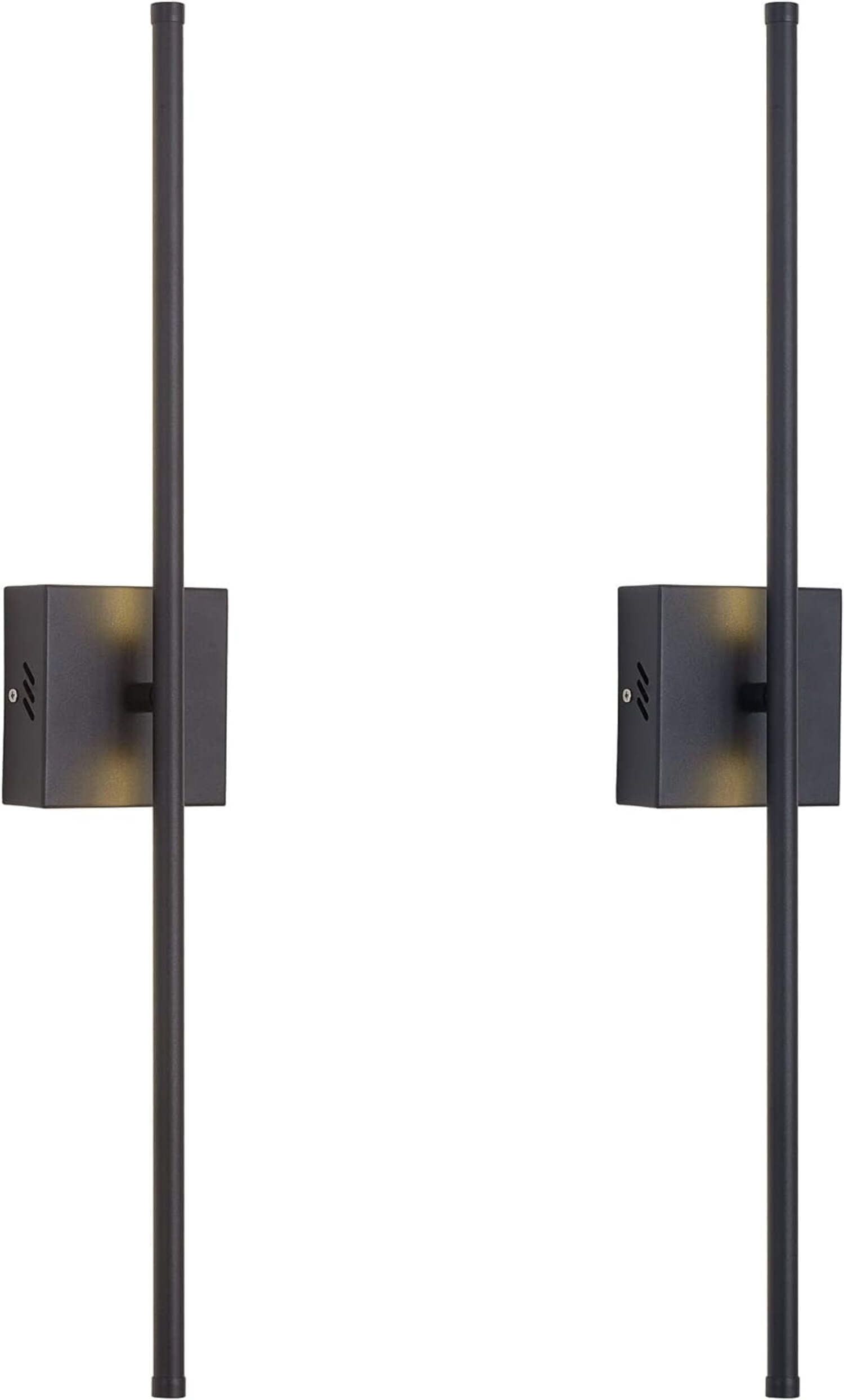 Matte Black 28.4" LED Wall Sconce Set