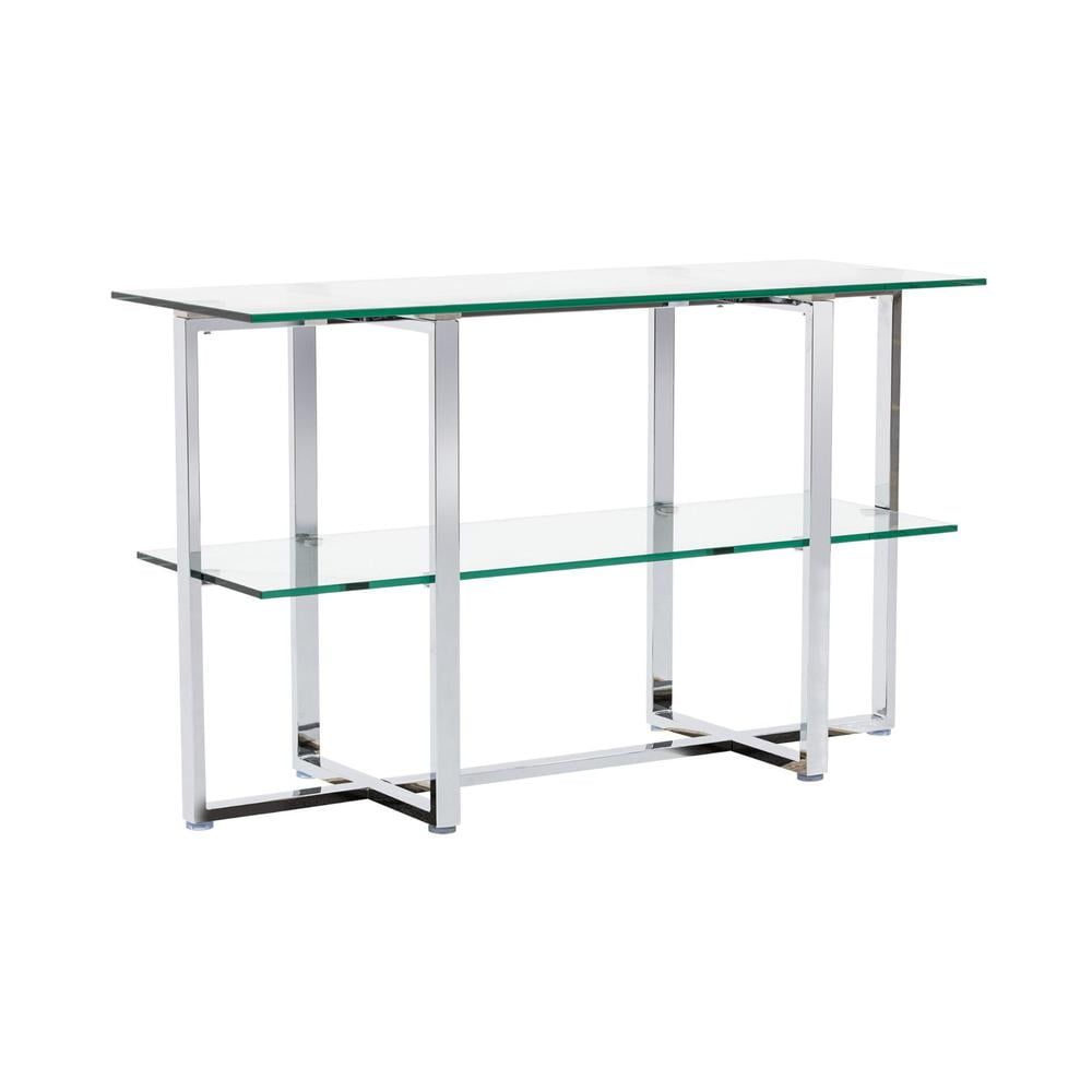 Amalfi Chrome Plated Glass and Metal Sideboard