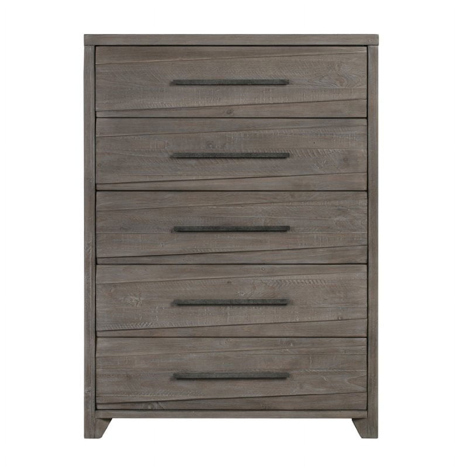 Sahara Tan 5-Drawer Solid Pine Chest with Felt Lined Drawer