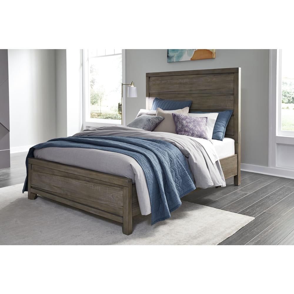 King Sahara Tan Solid Pine Storage Panel Bed