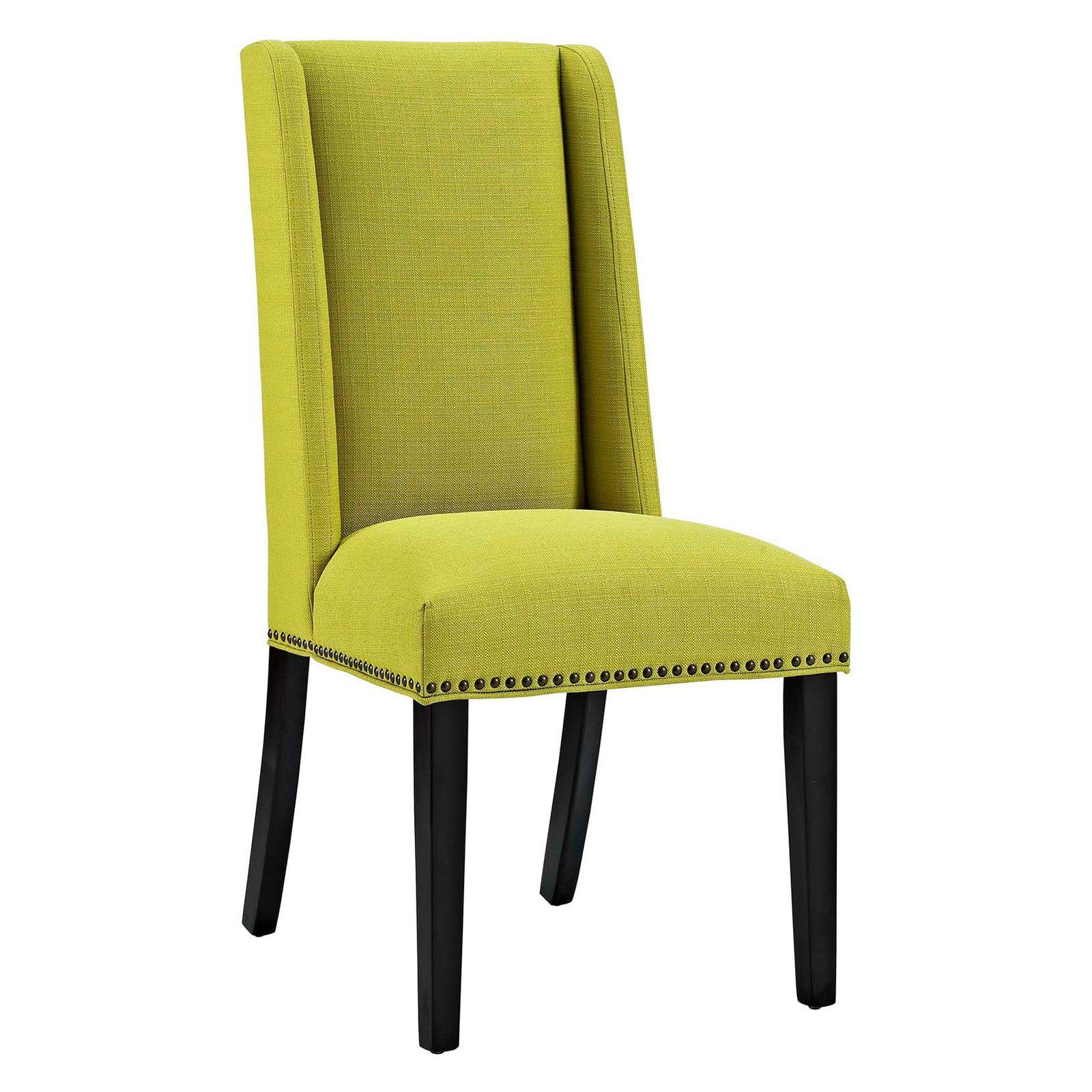 Elegant Wheatgrass Upholstered Parsons Side Chair with Nailhead Trim