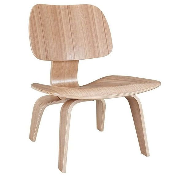 Natural Molded Plywood Mid-Century Modern Lounge Chair