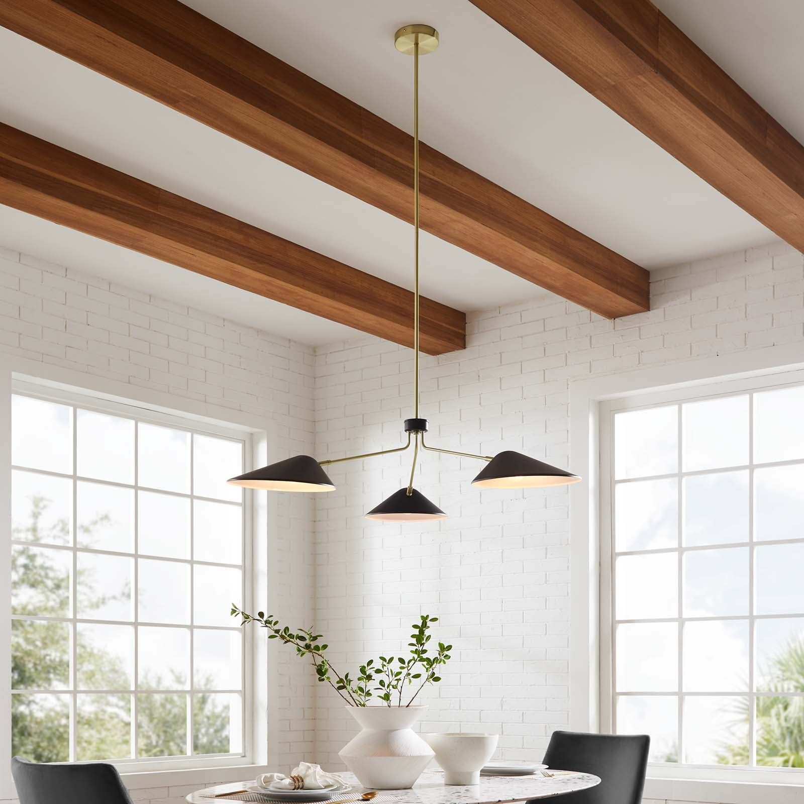 Journey Black Adjustable 3-Light LED Pendant