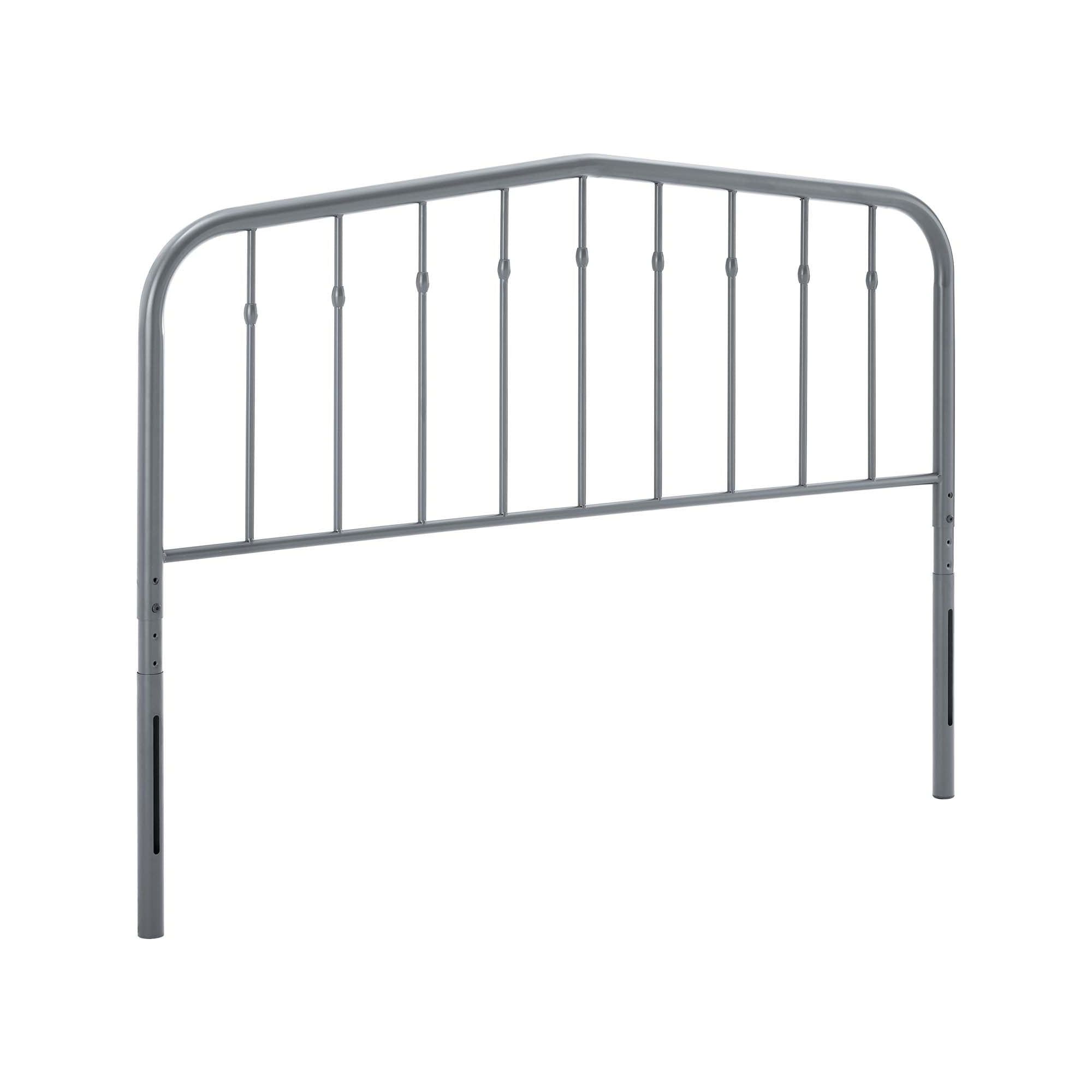Lennon Gray Twin Metal Headboard with Adjustable Height