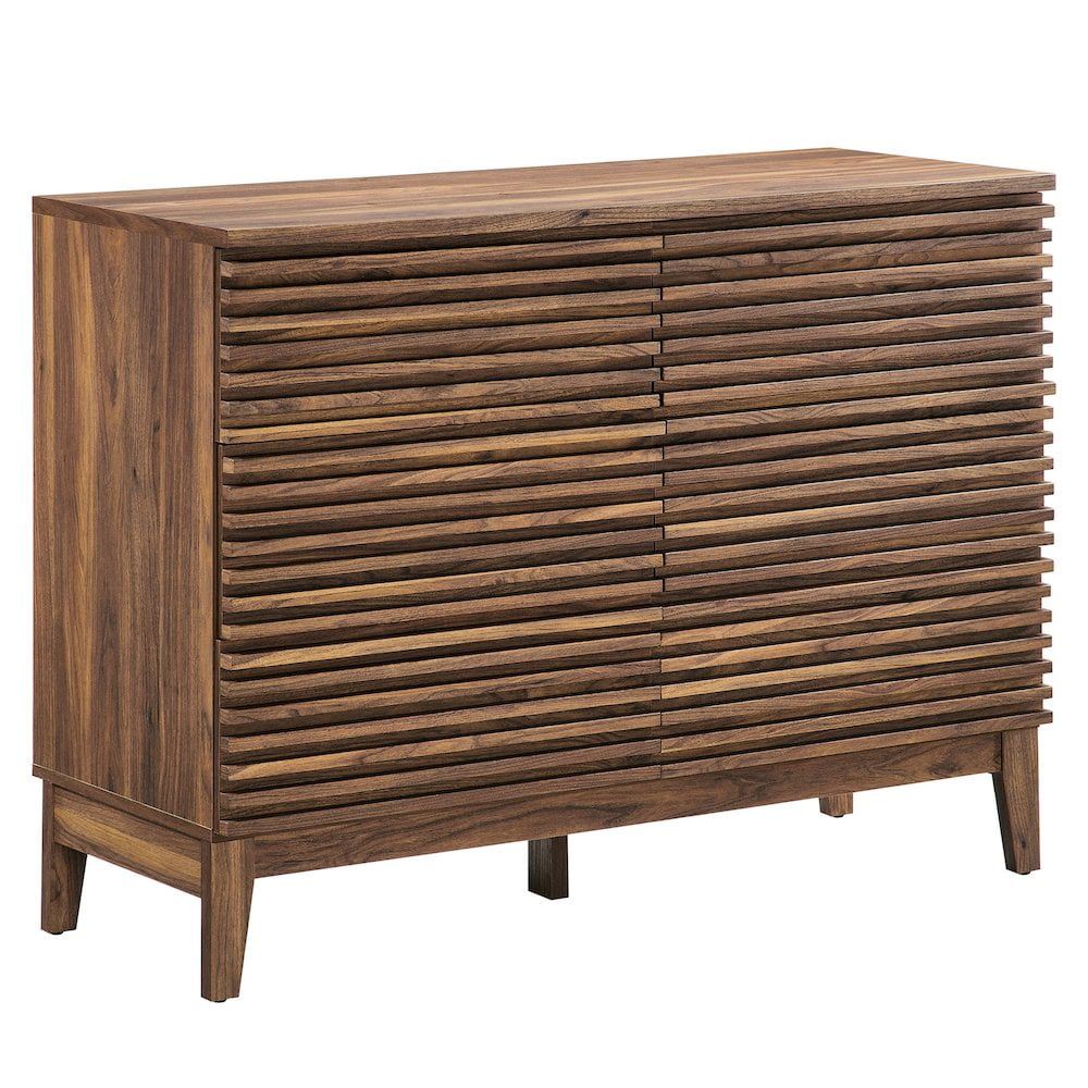 Walnut Wood Grain Mid-century Modern 6-Drawer Dresser