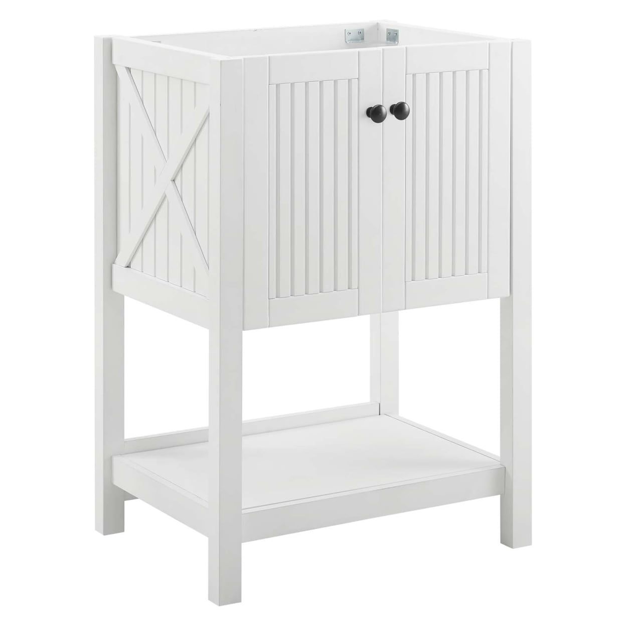 White Wood 23" Freestanding Bathroom Vanity Cabinet