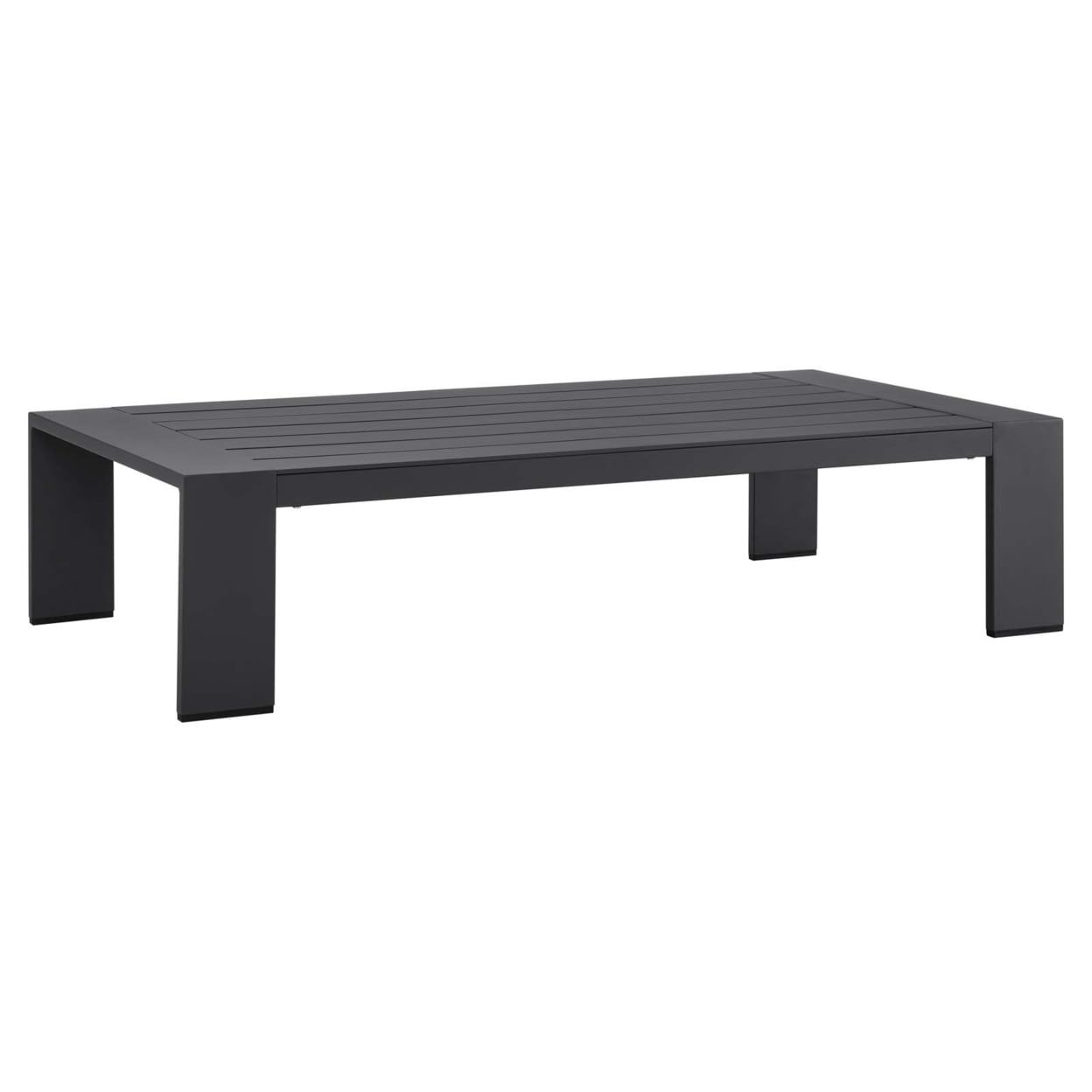 Tahoe Gray Powder-Coated Aluminum Outdoor Coffee Table