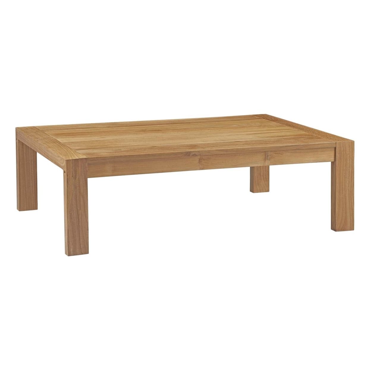 Upland Natural Teak Wood Outdoor Patio Coffee Table