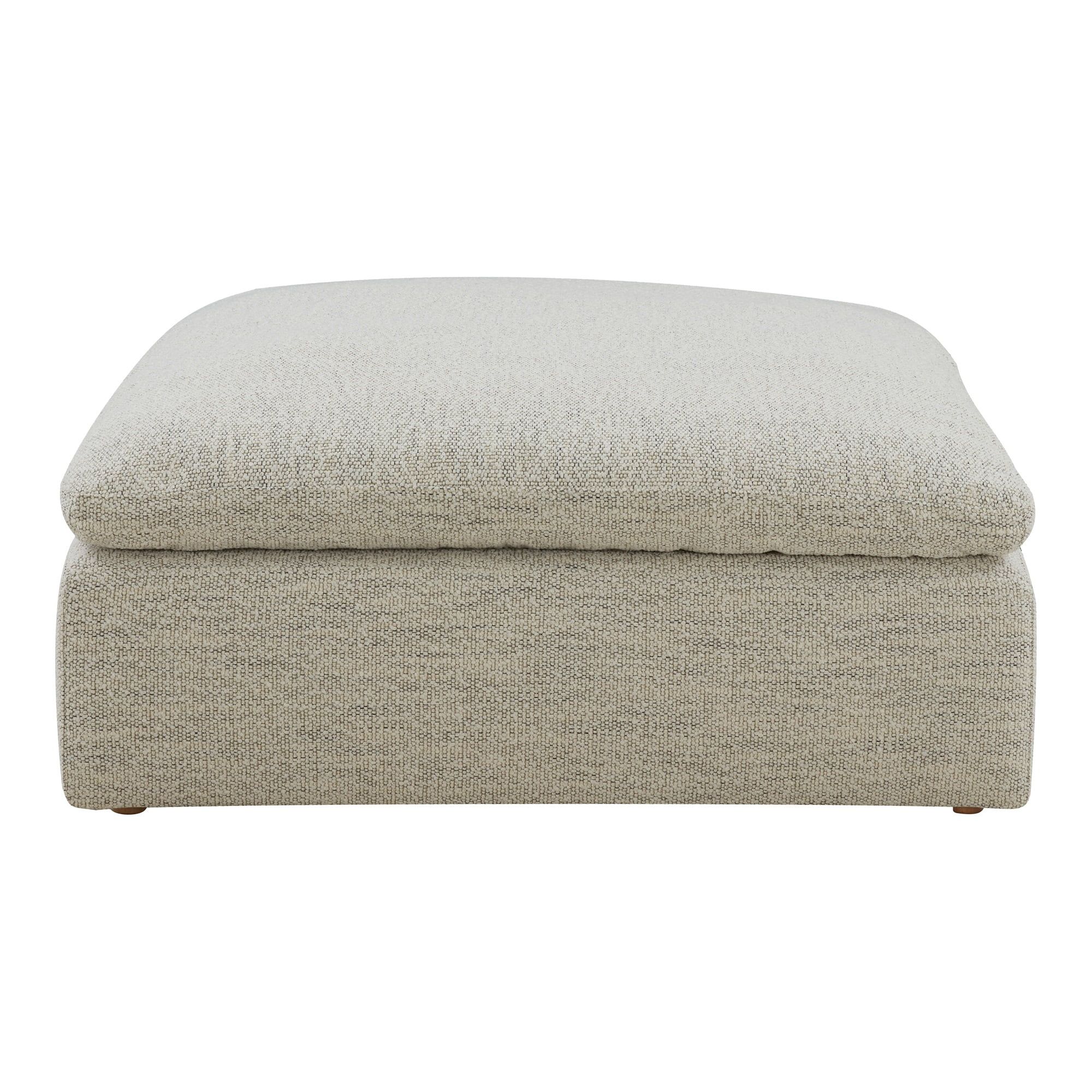 Coastside Sand Tufted Ottoman in Neverfear Fabric