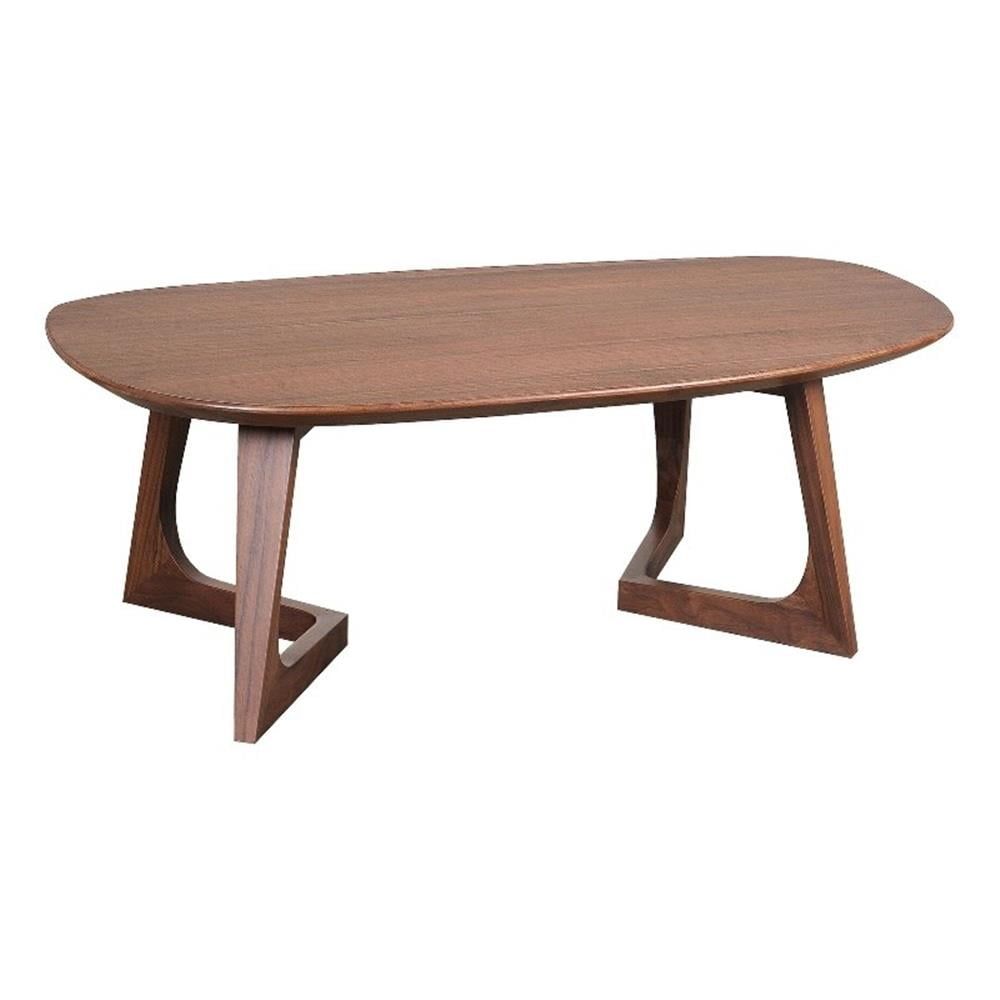 Small Walnut Mid-Century Modern Rectangular Coffee Table