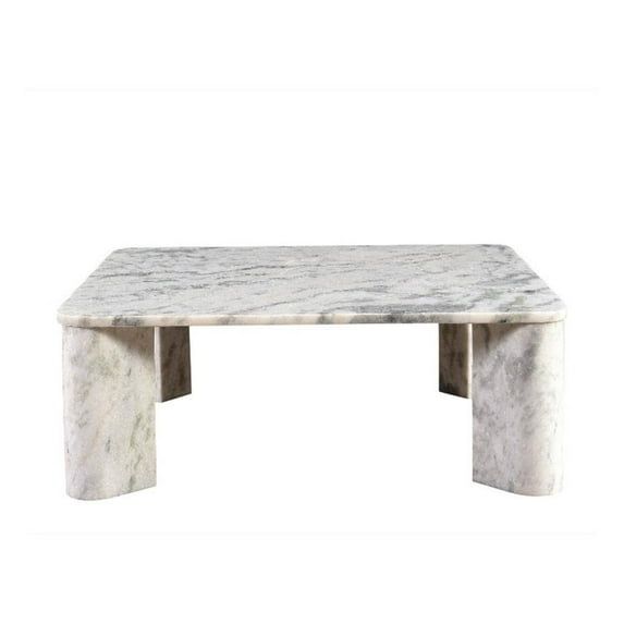 Ashen Grey Square Marble Coffee Table