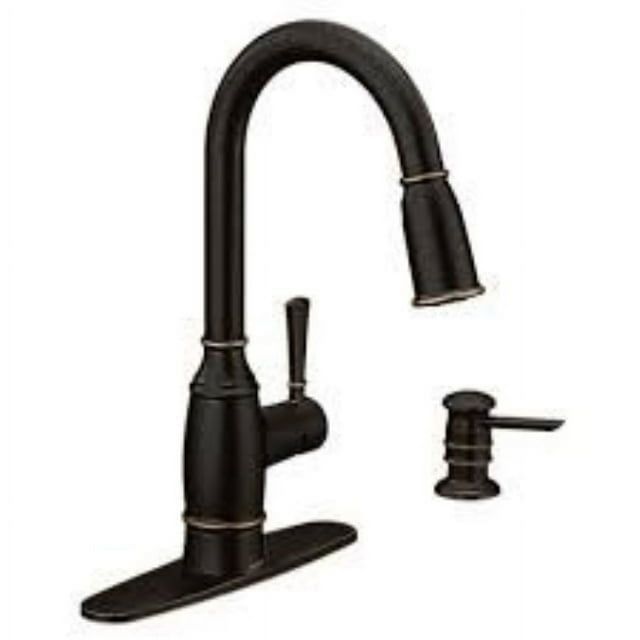 Noell Mediterranean Bronze Pull-Down Kitchen Faucet with Spray