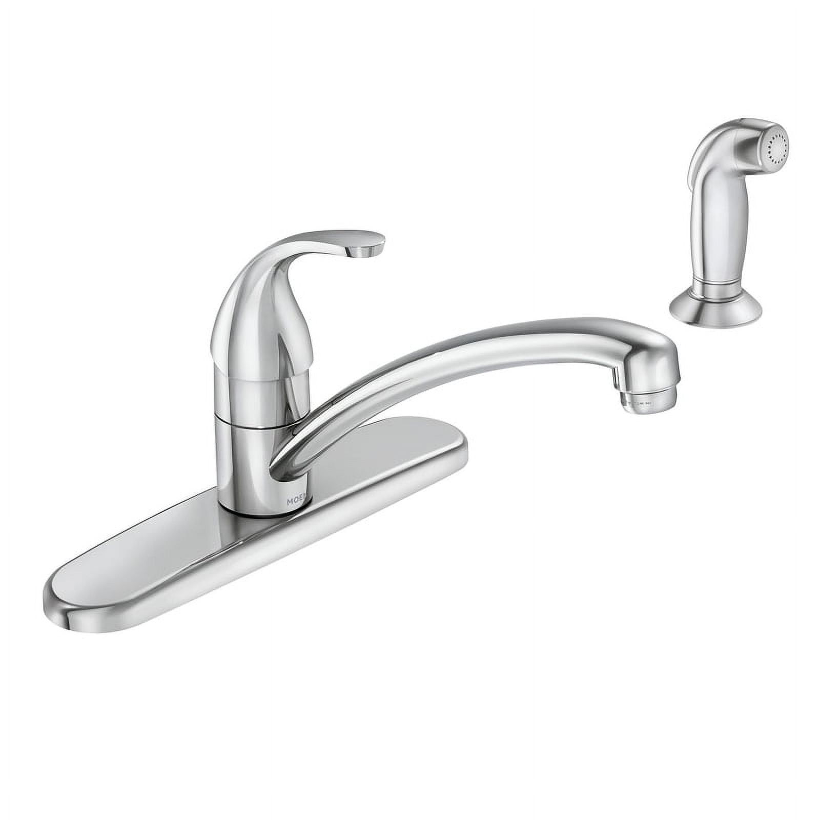 Moen Adler Chrome One-Handle Kitchen Faucet with Side Sprayer