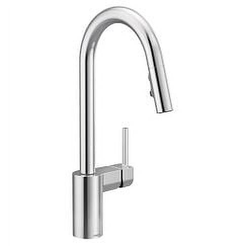 Chrome Stainless Steel Pull-Down Kitchen Faucet with Spray