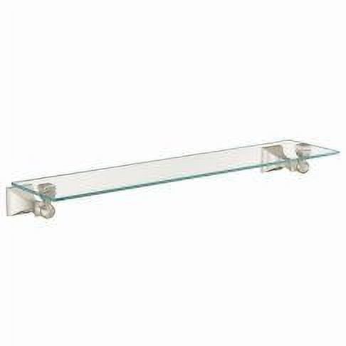 Retreat 22" Brushed Nickel Modern Glass Vanity Shelf