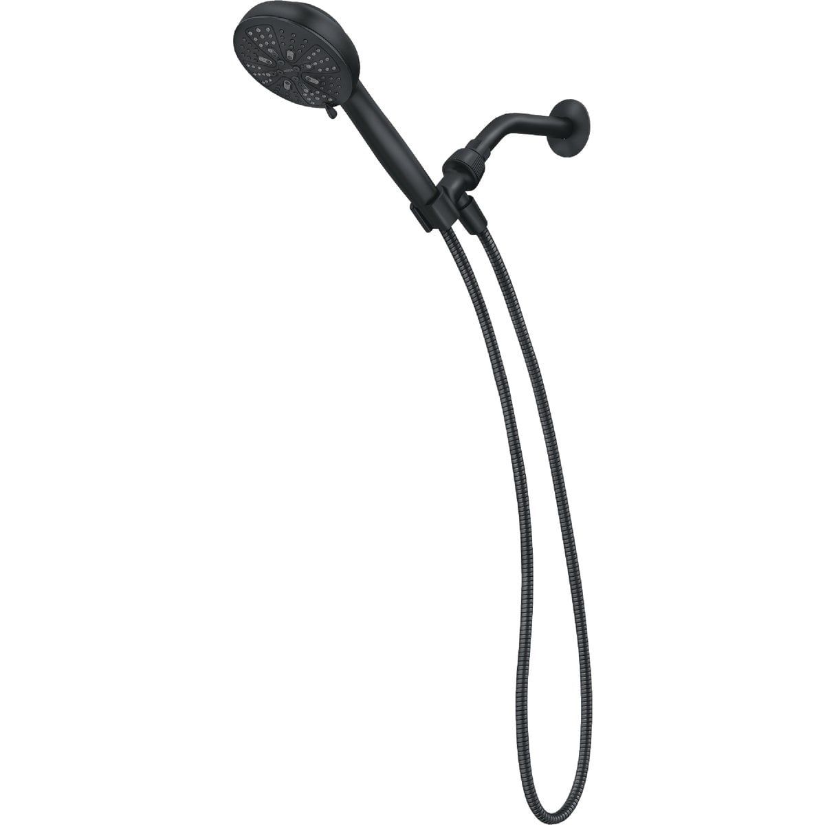 Matte Black 7-Spray Handheld Wall Mounted Shower