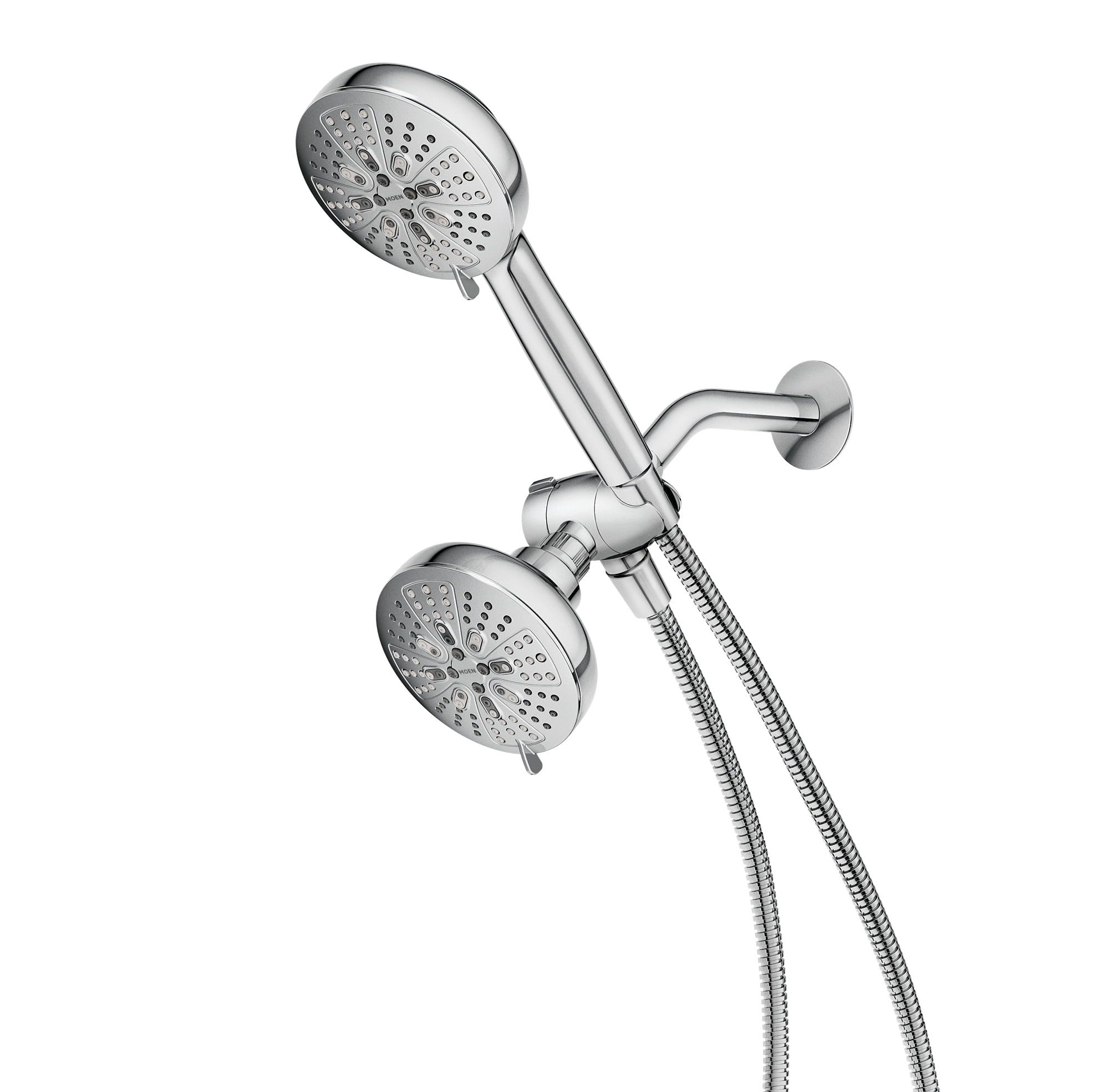 HydroEnergetix Chrome Dual Shower Head with Handheld and Rain Options