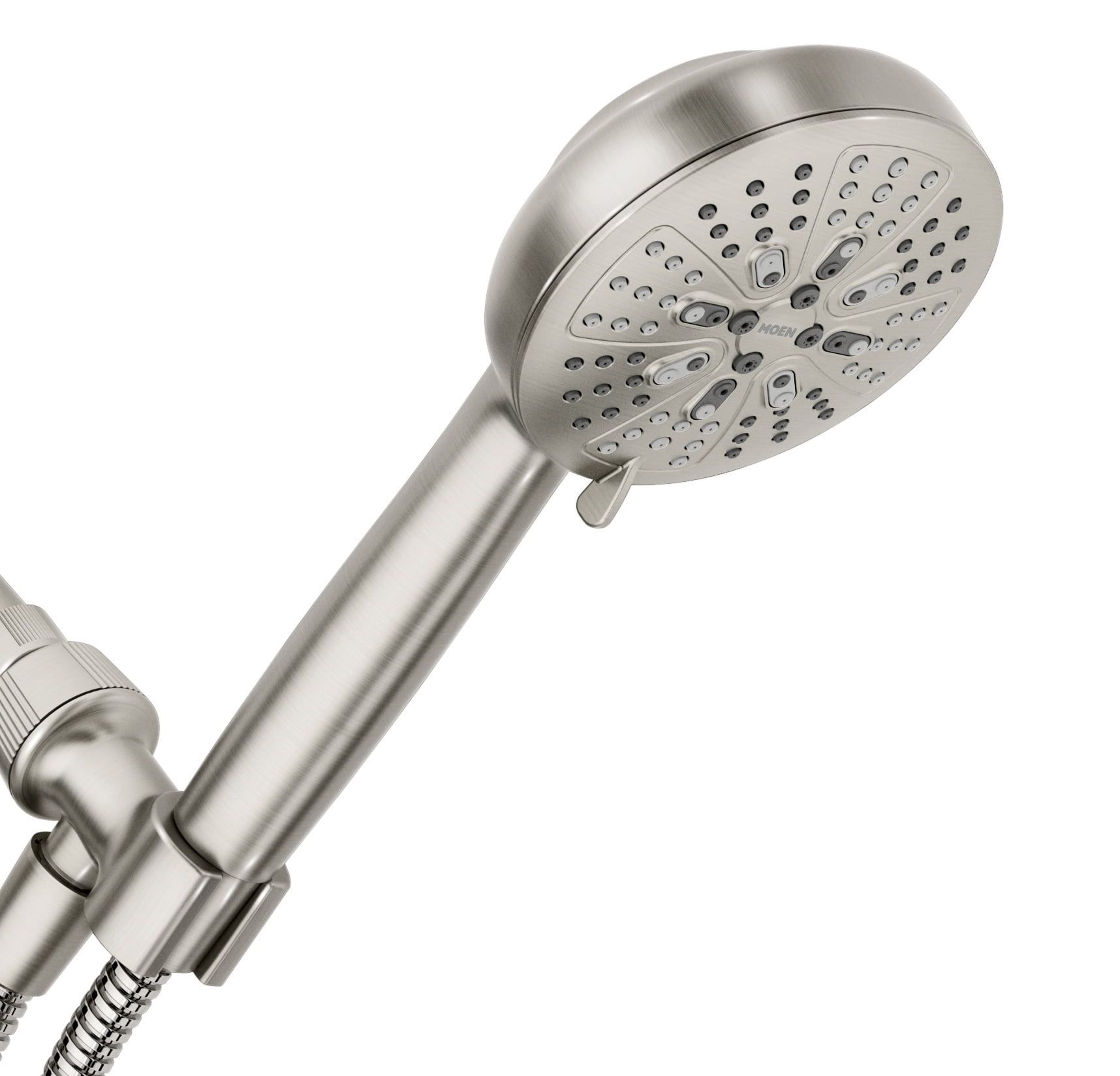 Hydro Energetix Brushed Nickel 7-Function Handheld Shower Head