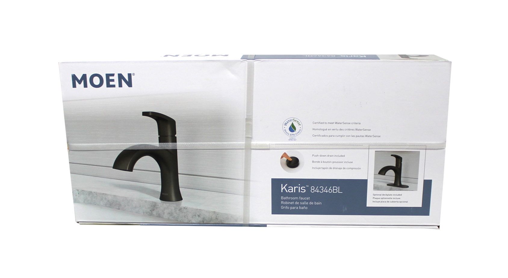 Karis Matte Black Single Handle Bathroom Faucet