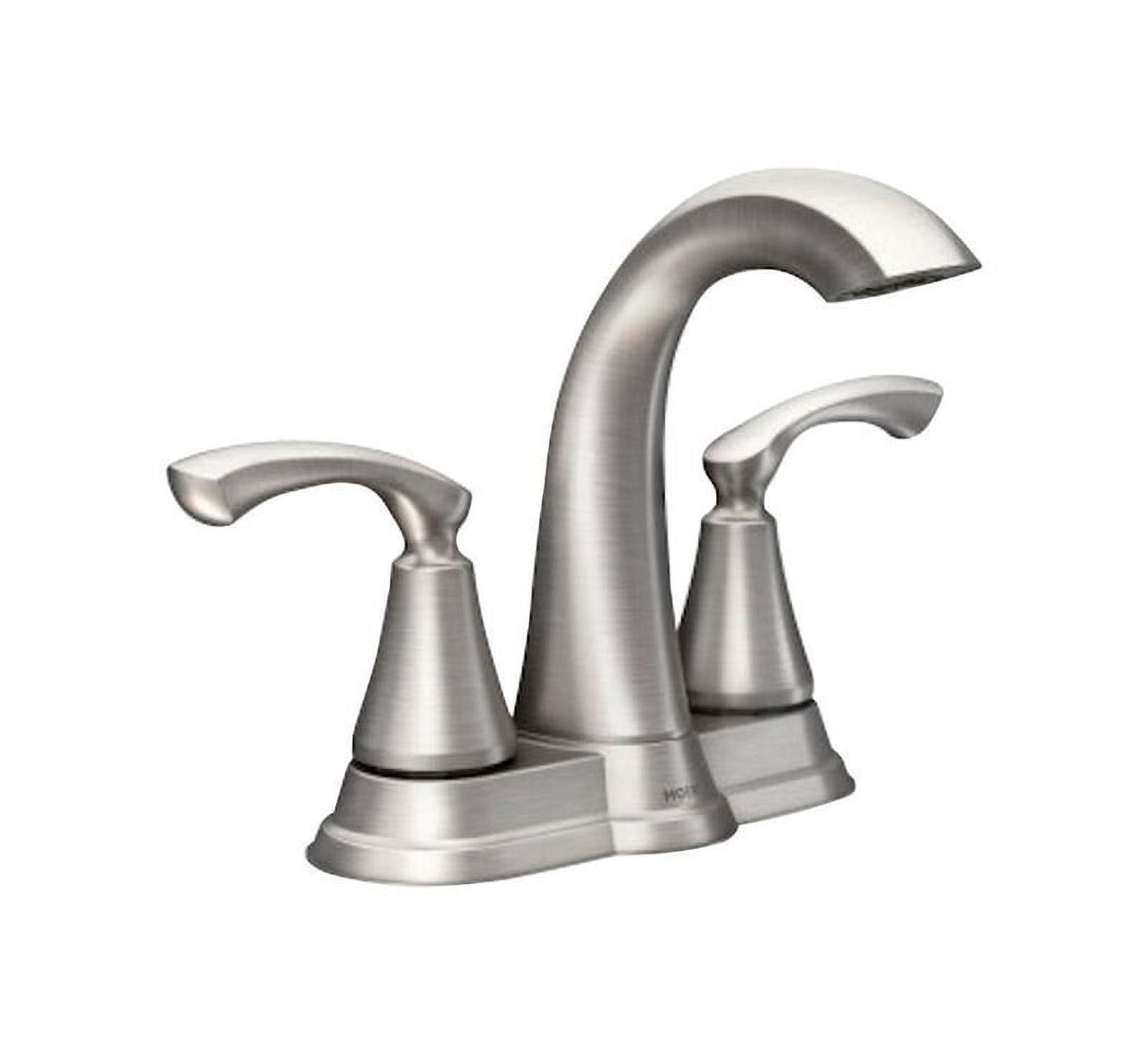 Tiffin Brushed Nickel High Arc Lever Bathroom Faucet