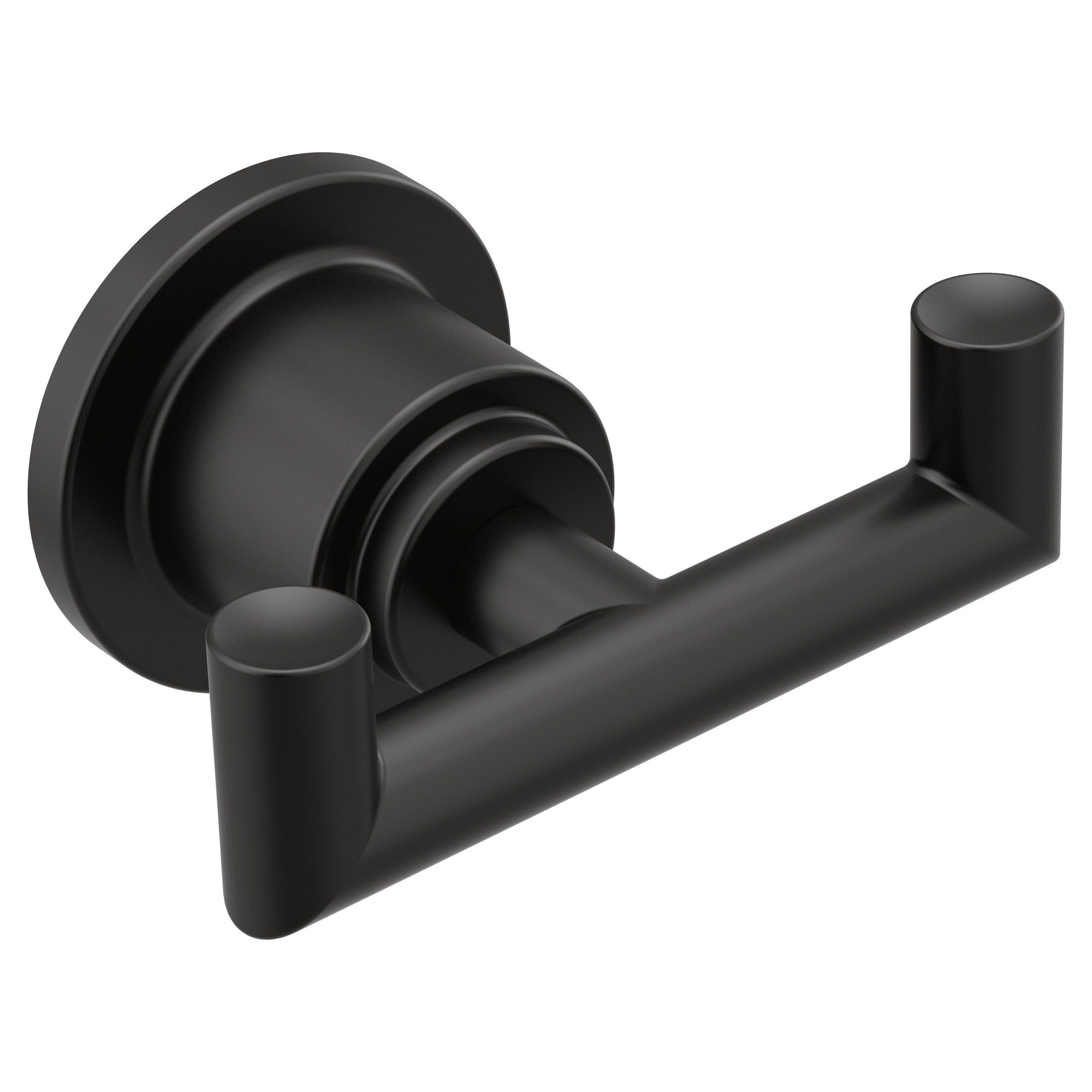 Matte Black Modern Double Wall Mount Robe Hook