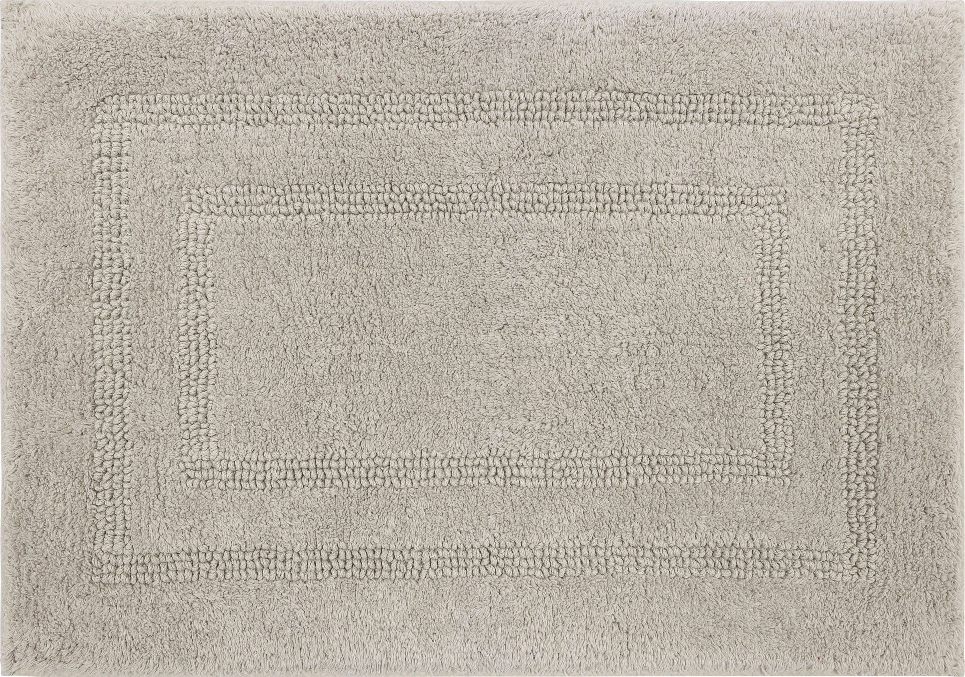 Eternal Comfort Silver Cotton Reversible Bath Mat, 2' 3" x 3' 9"