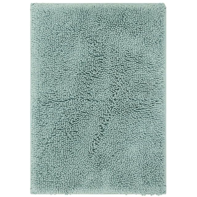 Glacier Homespun Cotton 34" Bath Mat with Non-Slip Backing