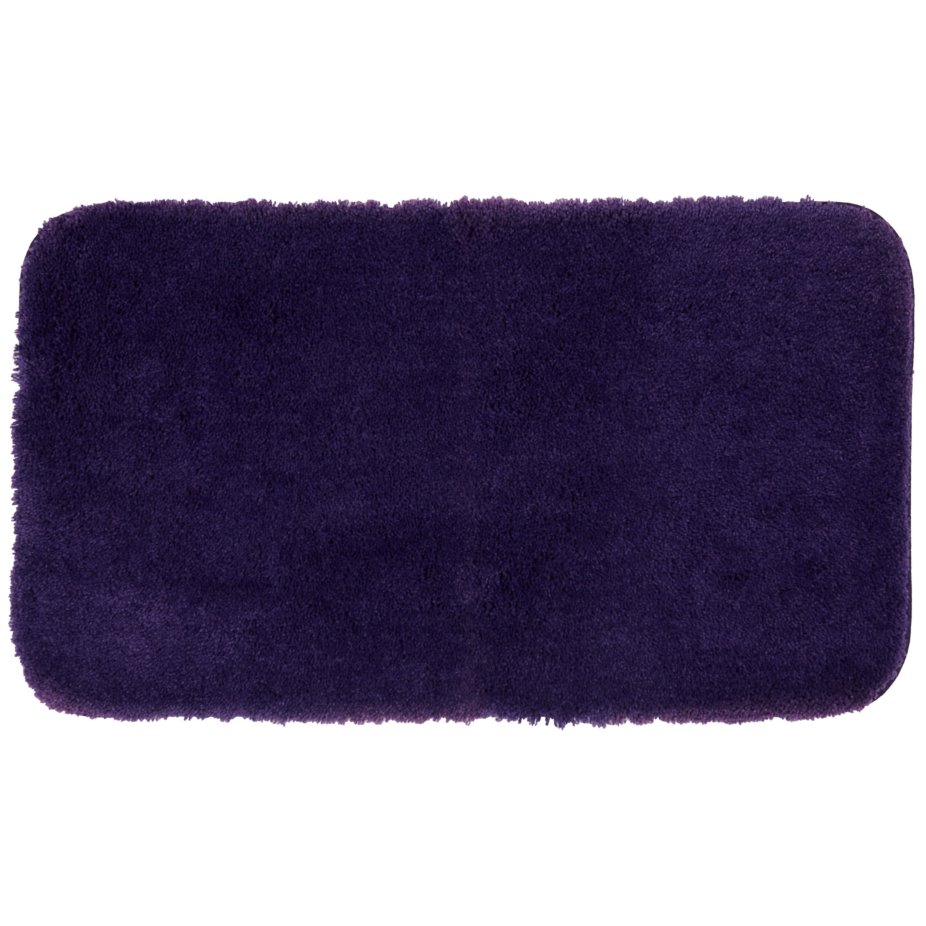 Plush Purple Nylon Bath Rug 17" x 24"