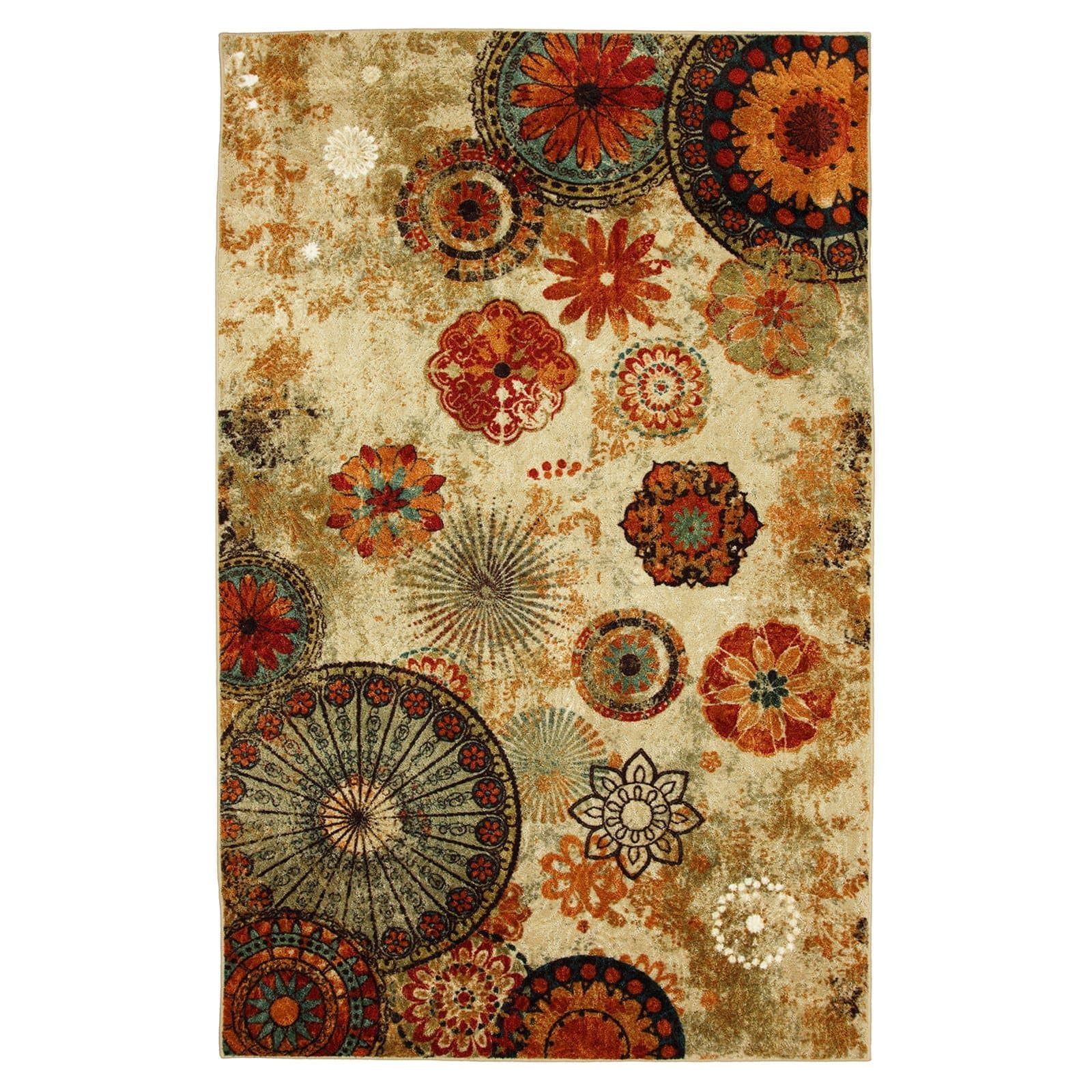 Regal Medallion 8' x 10' Red Silk-Inspired Easy Care Area Rug