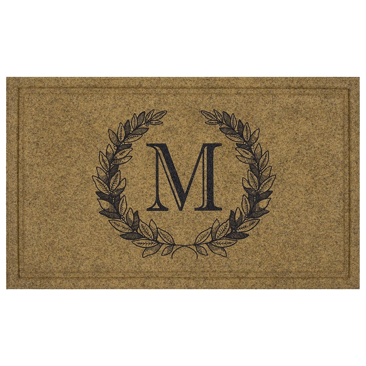 Personalized Brown Faux Coir Outdoor Doormat, 24" x 36"