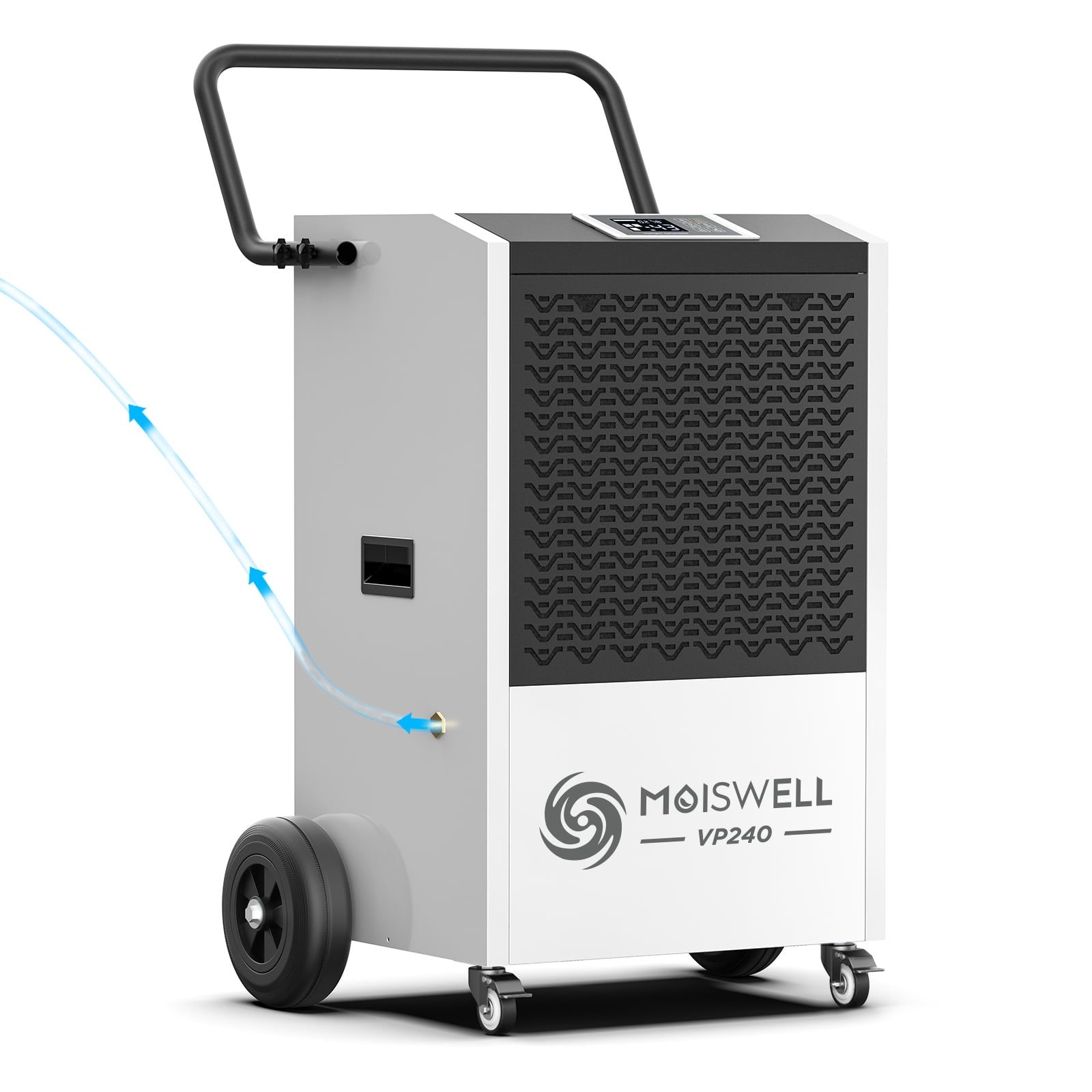 Moiswell 240 Pints Commercial Dehumidifier with Pump and Hose