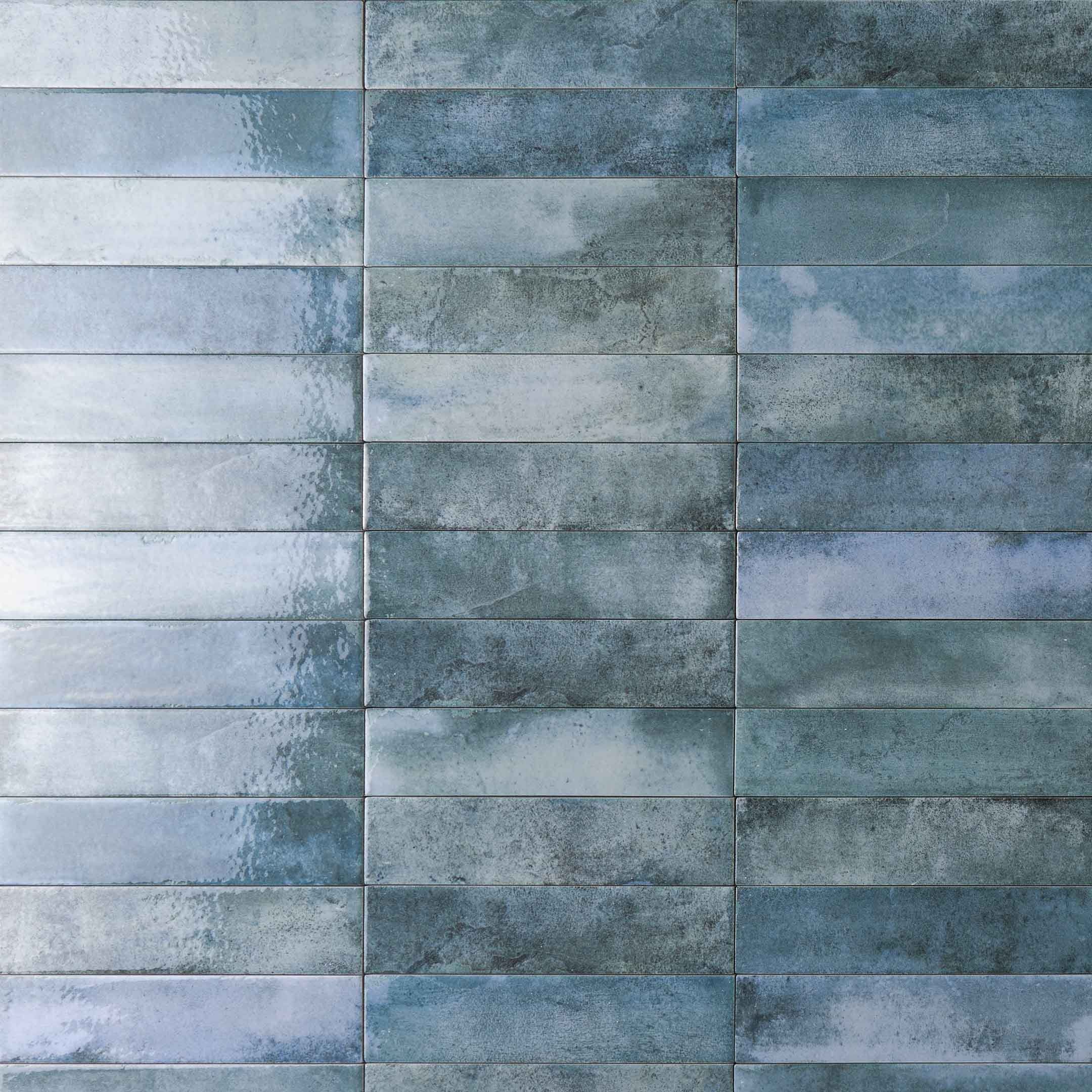 Denim Blue Glazed Porcelain Subway Wall Tiles