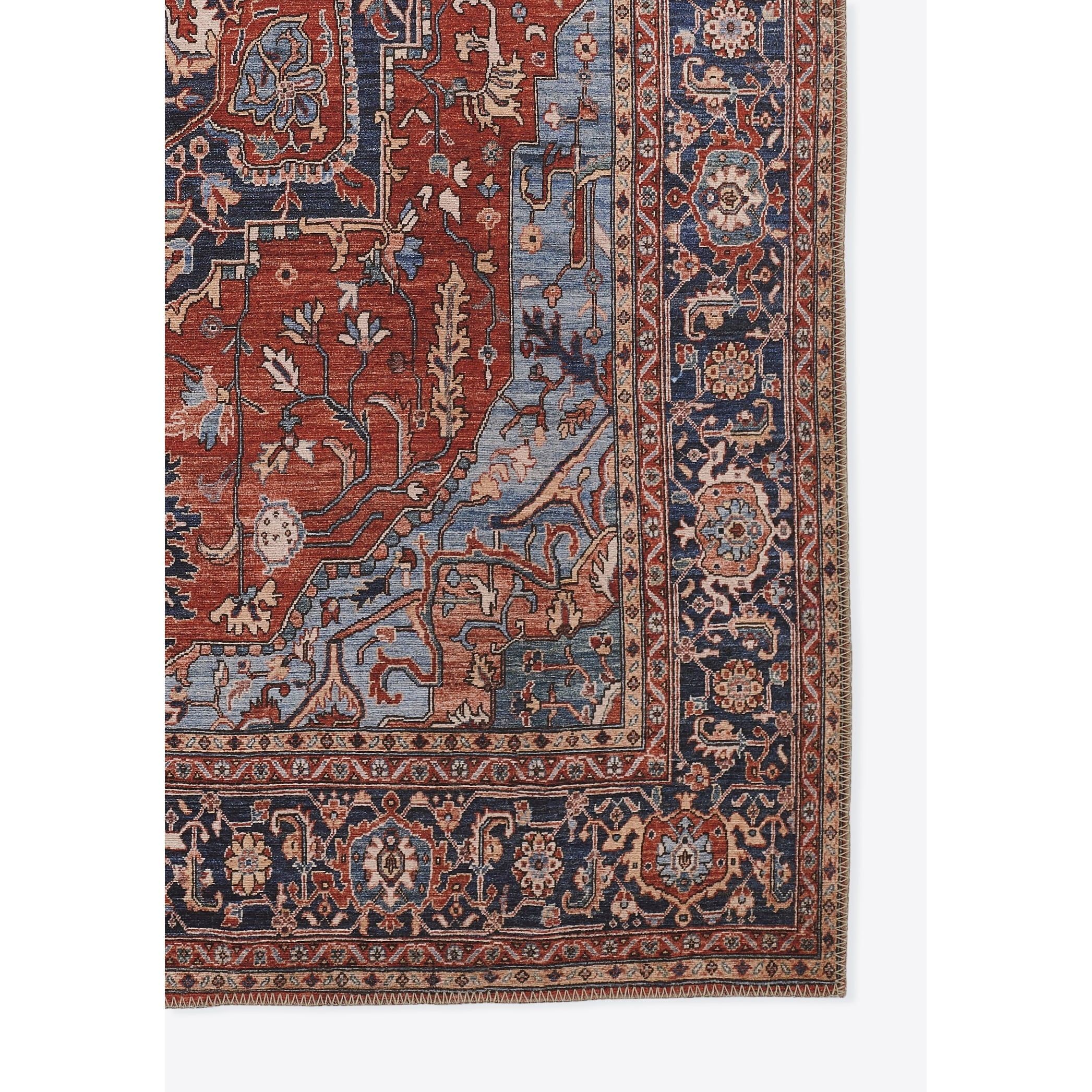 Handmade Rectangular Red Synthetic 10' x 14' Stain-Resistant Rug