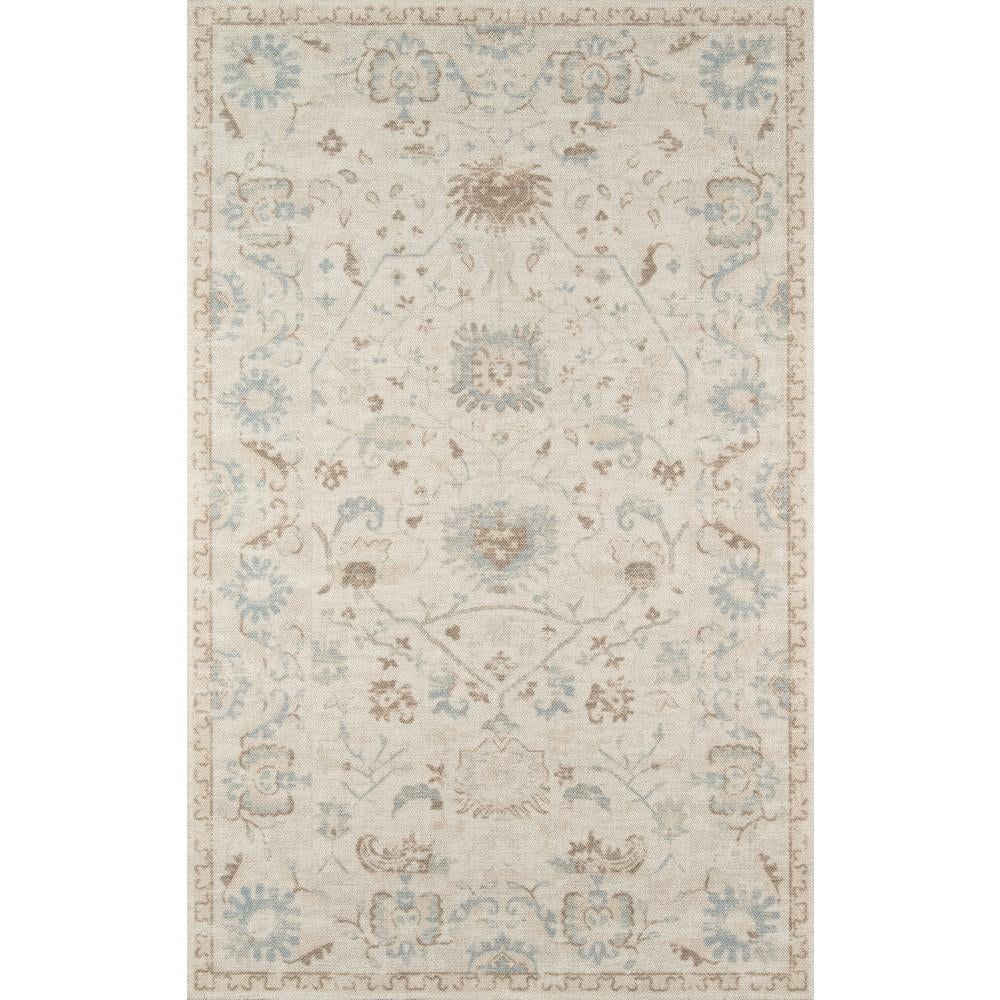 Anatolia Beige Wool and Nylon Medallion Area Rug 7'9" x 9'10"