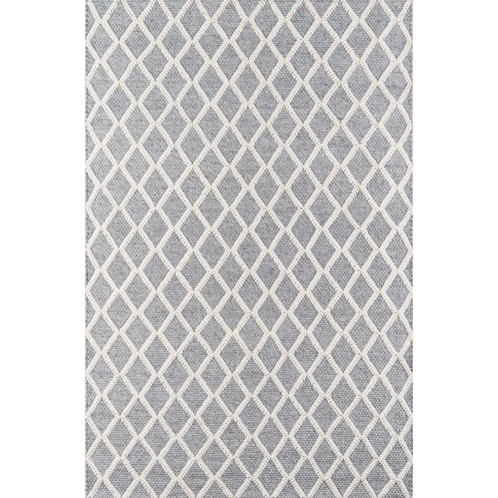 Handmade Gray Diamond Tufted Wool Runner Rug 27" x 96"