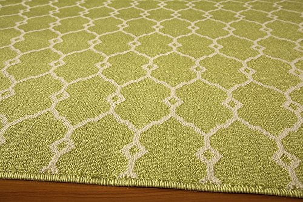 Green Geometric Rectangular Indoor/Outdoor Rug 5'3" x 7'6"