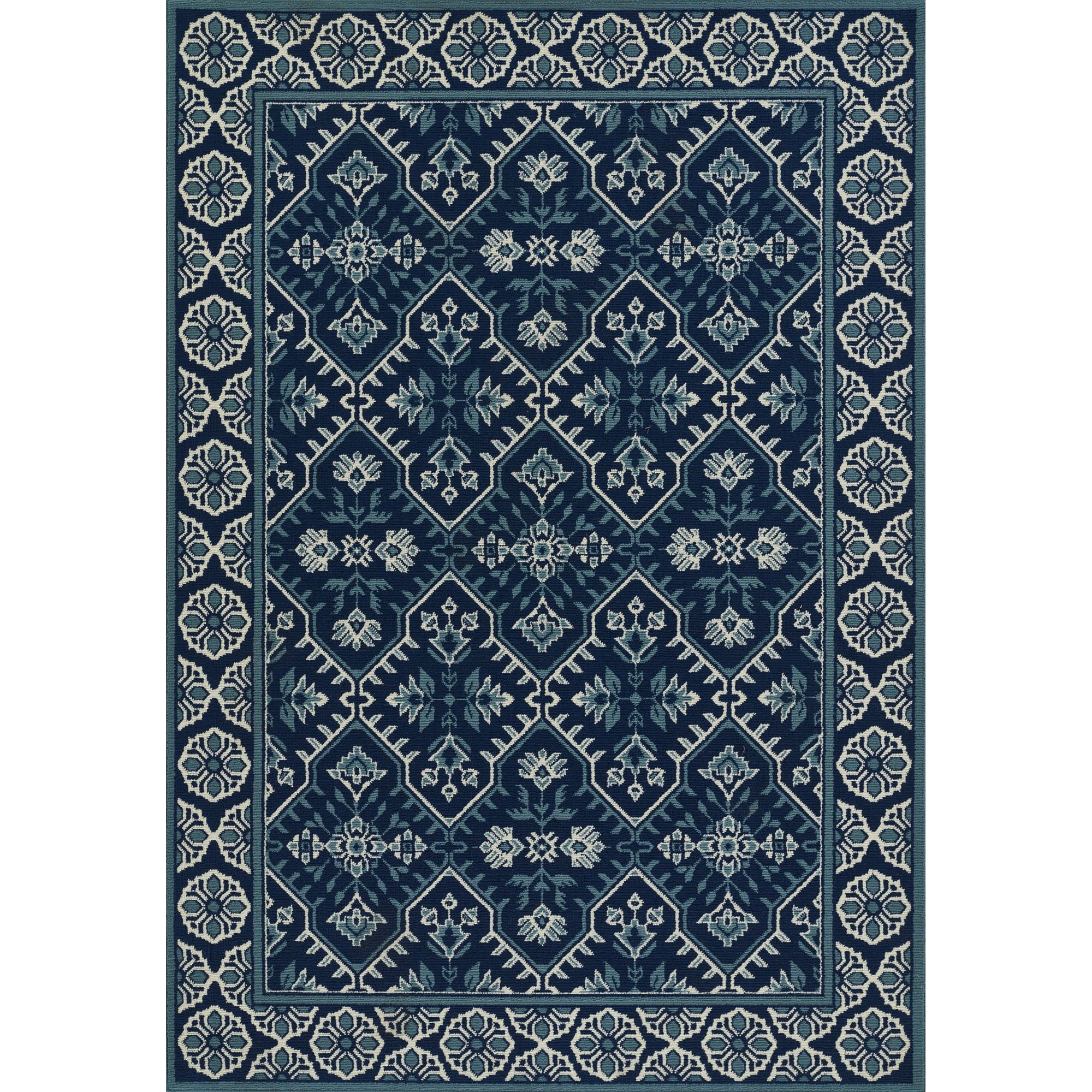 Multicolor Diamond Easy-Care Indoor/Outdoor Area Rug 6'7" x 9'6"