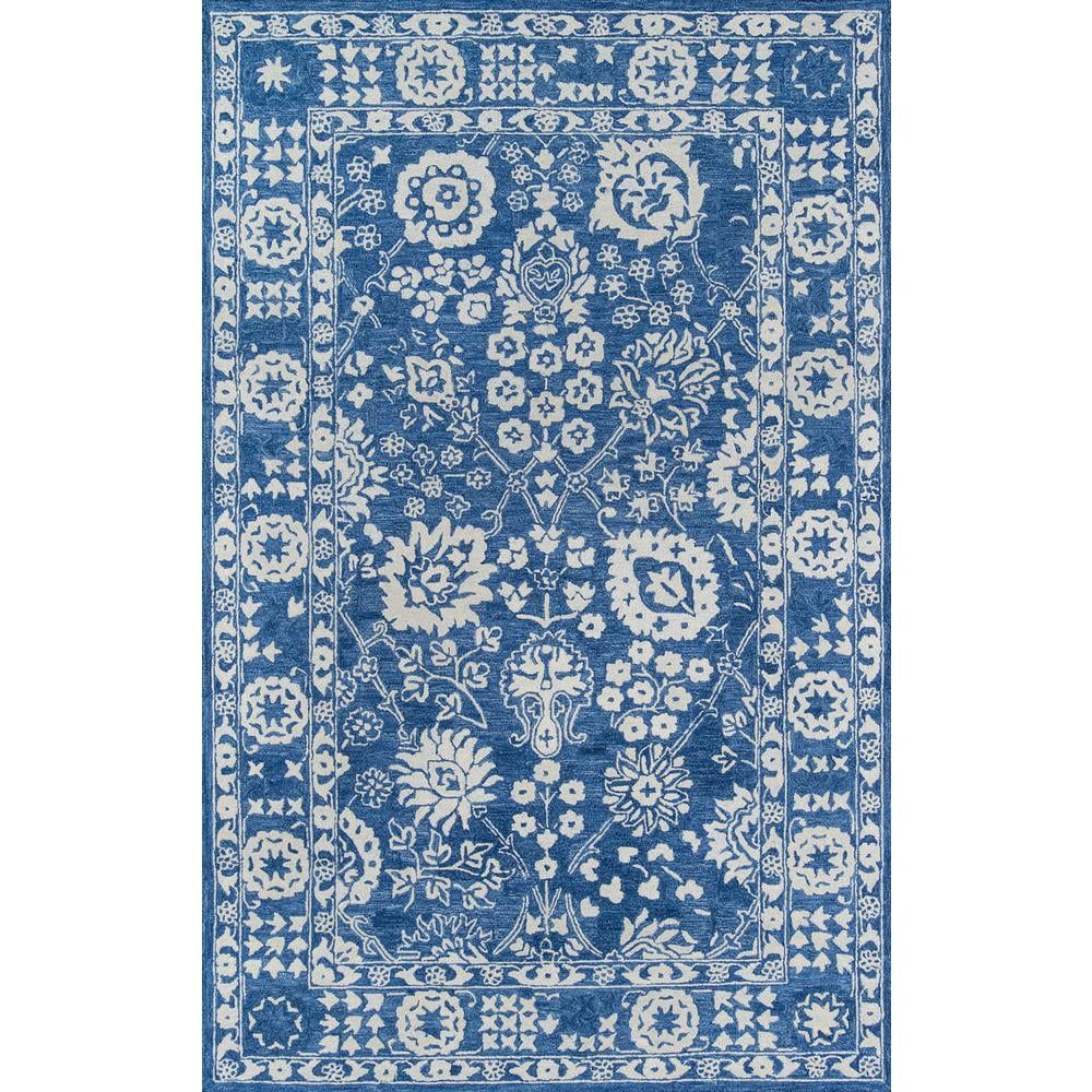 Handmade Blue Wool Tufted Traditional Rectangular Area Rug