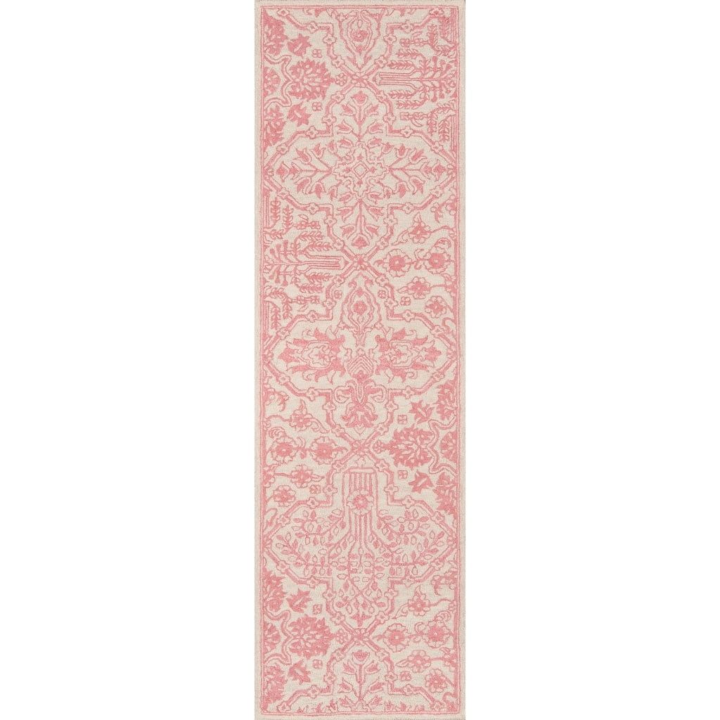 Cosette Pink Hand-Tufted Wool Runner Rug 2'3" x 8'