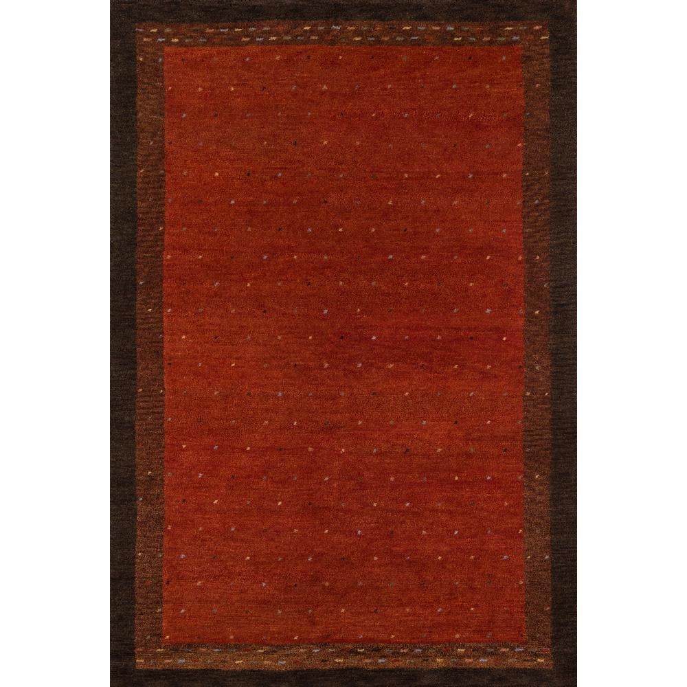 Handmade Paprika Wool Traditional Rectangular Rug 8' x 11'