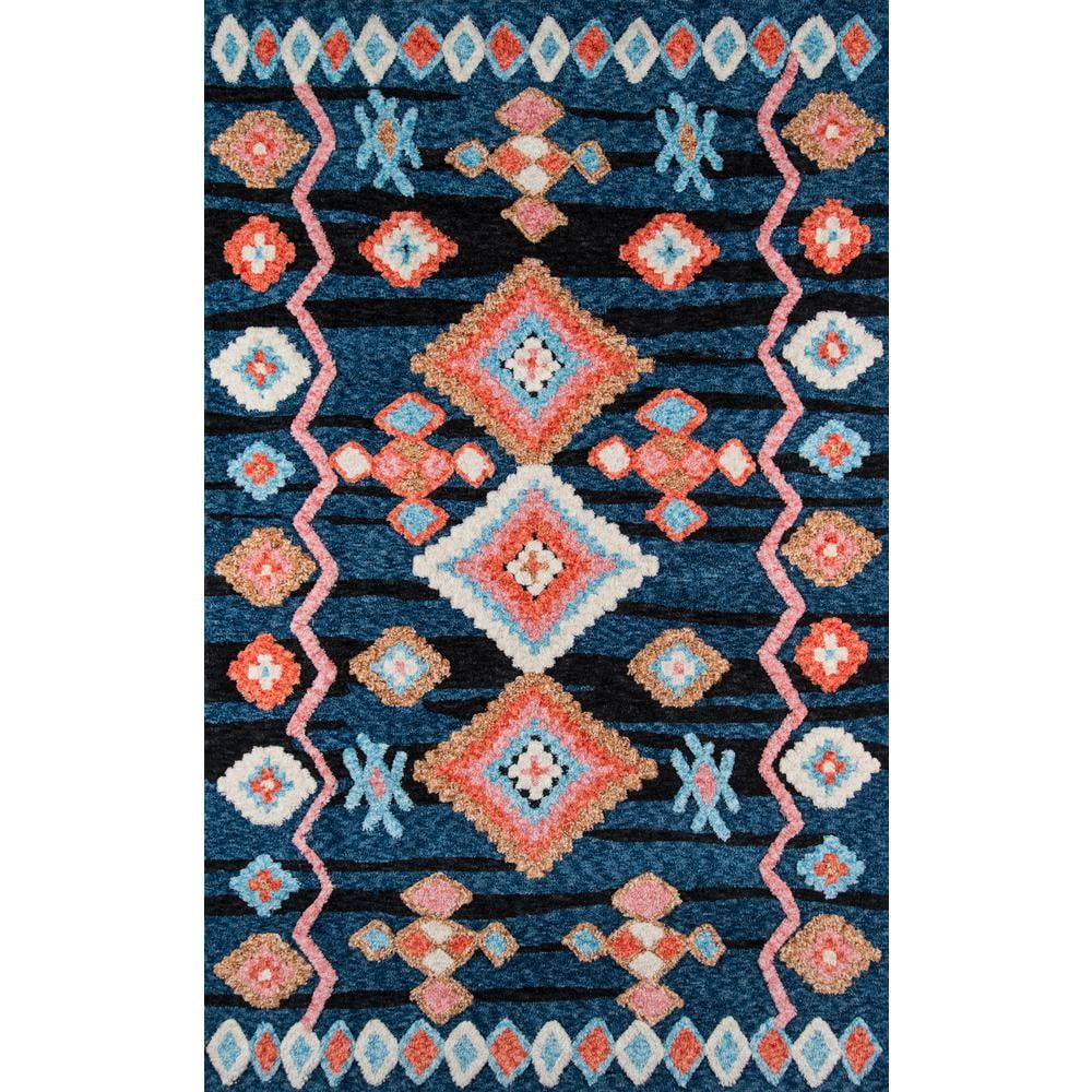 Handmade Black Geometric Tufted Rectangular Area Rug