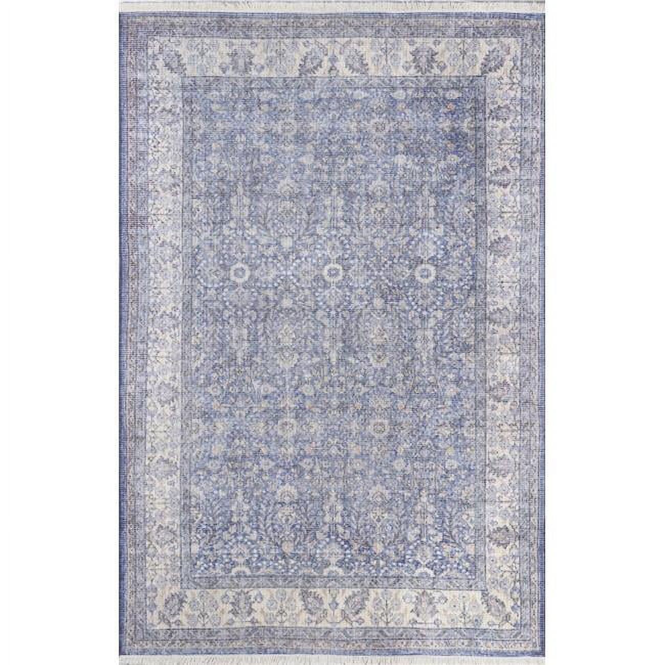 Helena 8' x 10' Classic Blue Cotton Blend Area Rug