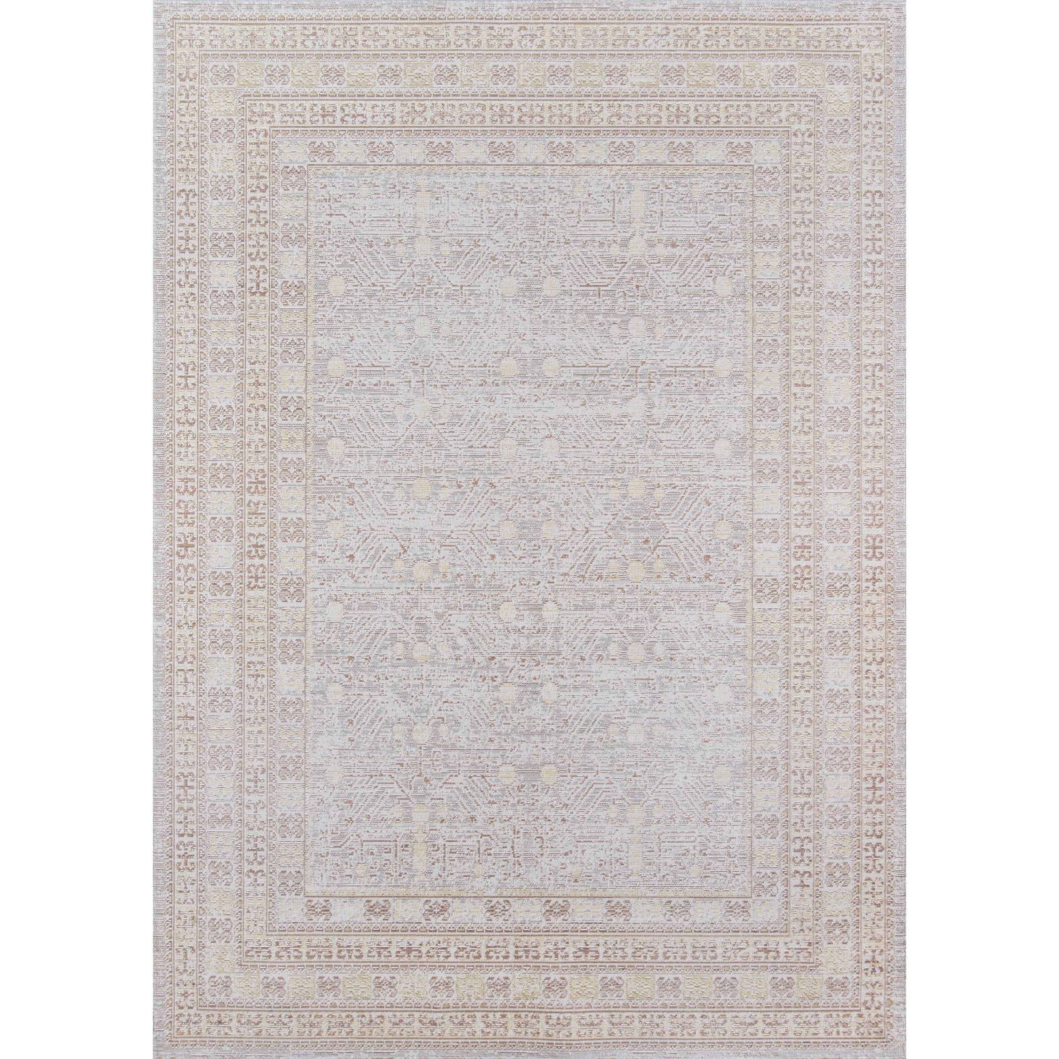 Elegant Gray Rectangular Synthetic 7'10" x 10'6" Stain-Resistant Rug