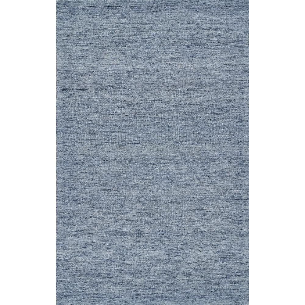 Hand-Tufted Denim Blue Rectangular Wool Area Rug 3'6" X 5'6"