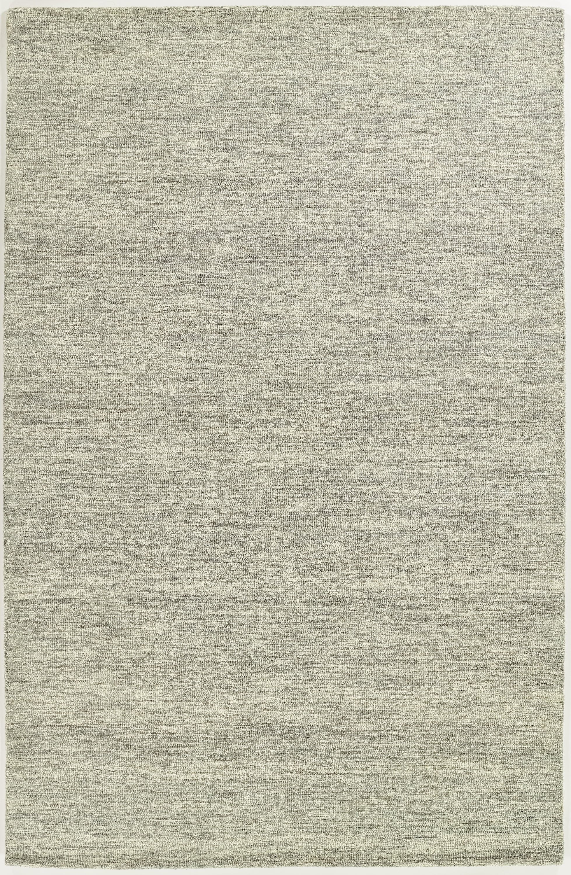 Elegant Light Grey Hand-Tufted Wool Rectangular Rug 3'6" x 5'6"