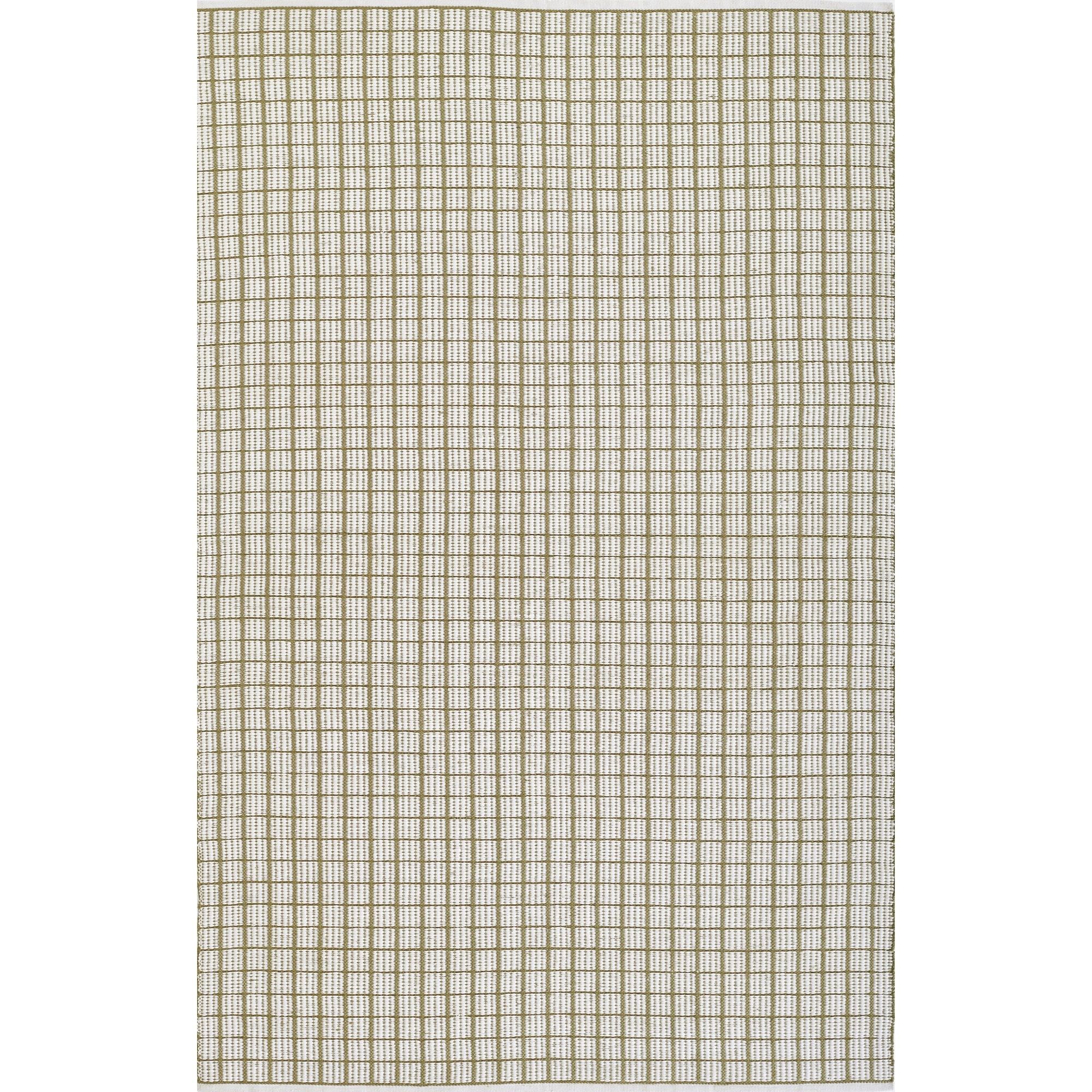 Malmo Reversible Grid Green and Off-White 9' x 12' Area Rug